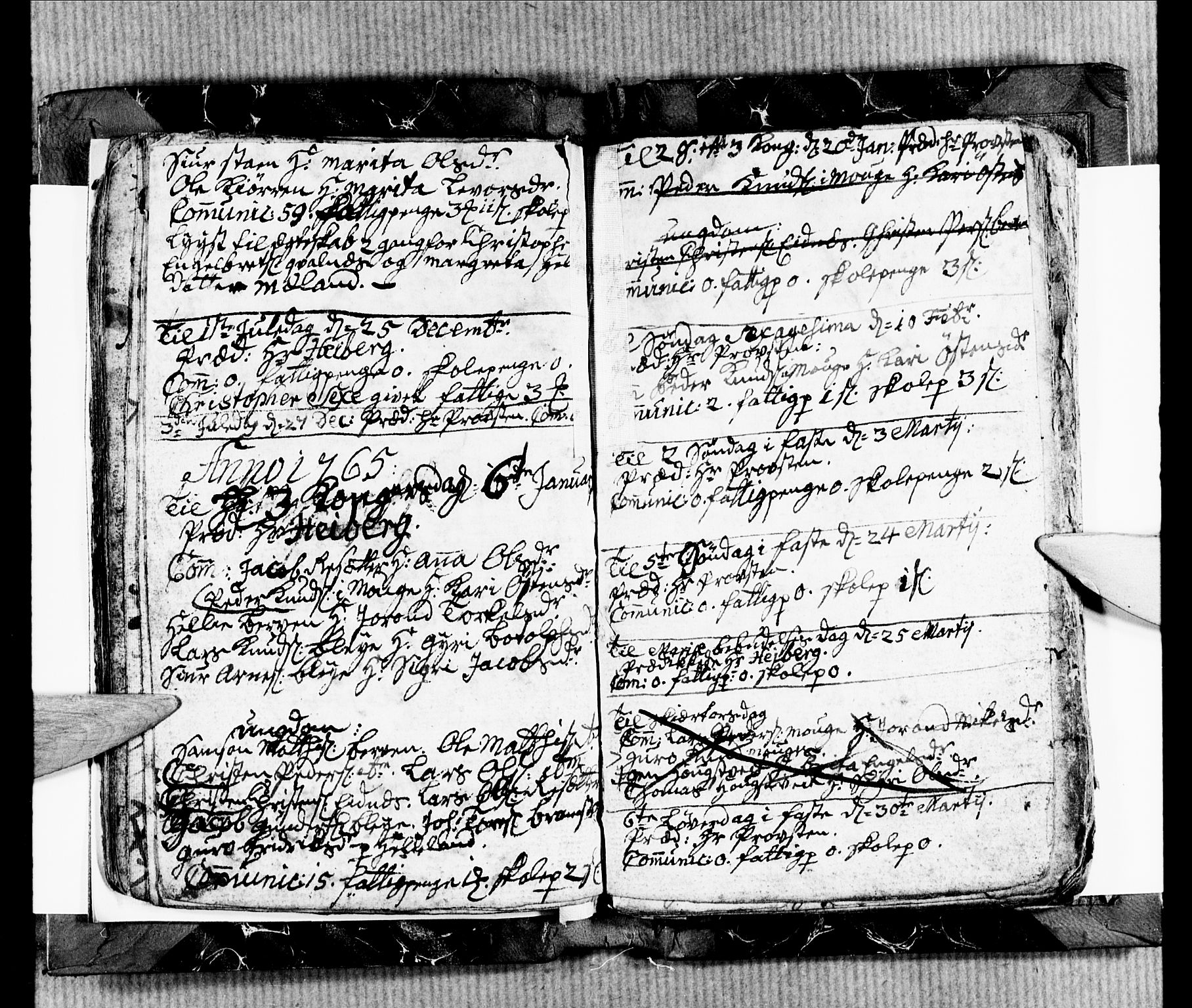 Ullensvang sokneprestembete, AV/SAB-A-78701/H/Hab: Klokkerbok nr. B 1, 1764-1766, s. 41-42