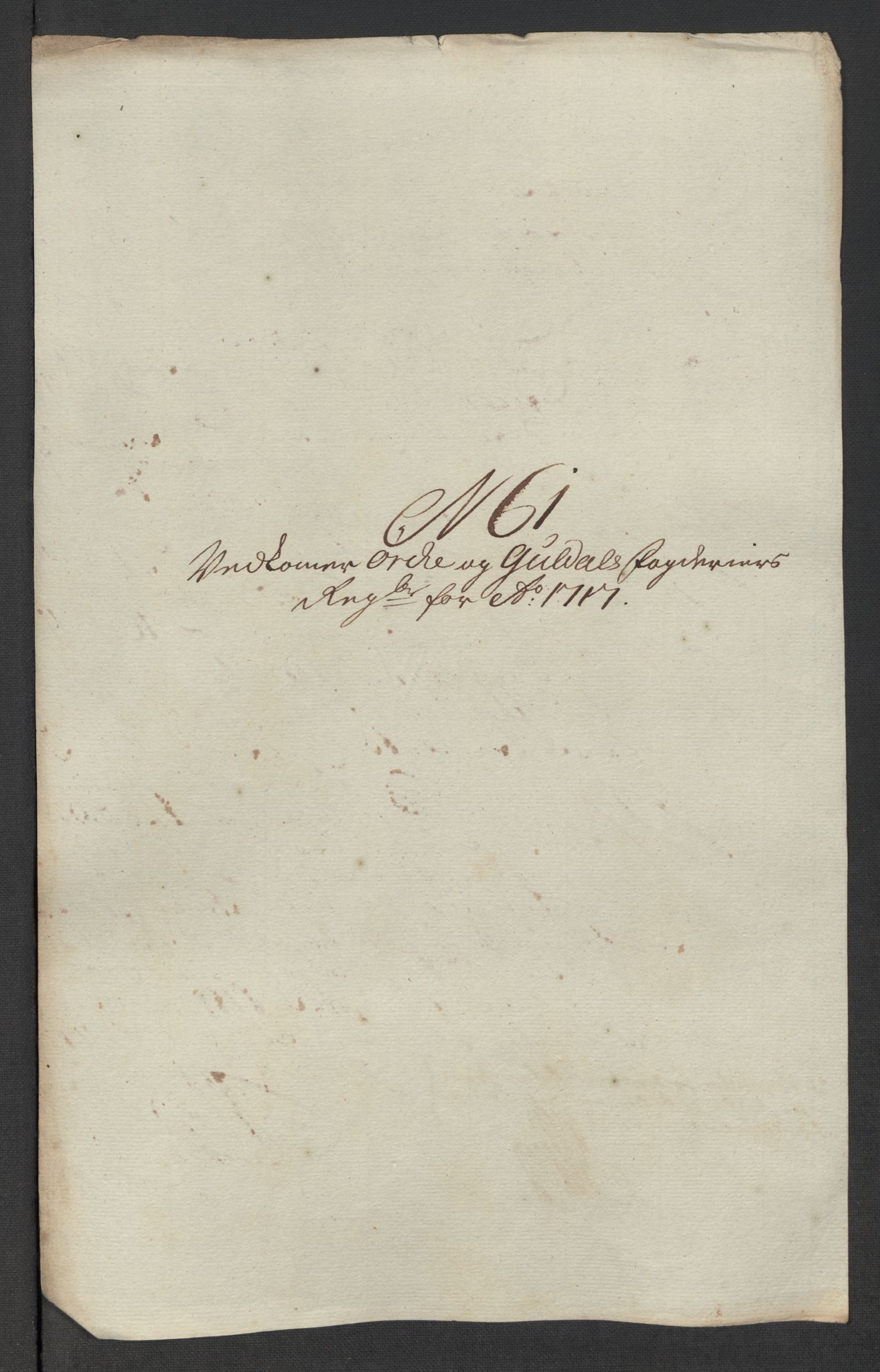 Rentekammeret inntil 1814, Reviderte regnskaper, Fogderegnskap, AV/RA-EA-4092/R60/L3969: Fogderegnskap Orkdal og Gauldal, 1717, s. 474