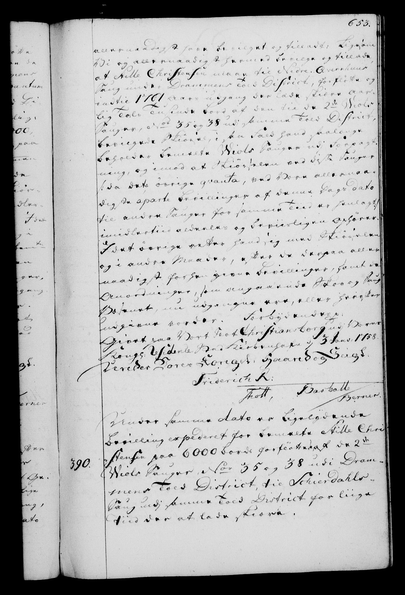 Rentekammeret, Kammerkanselliet, AV/RA-EA-3111/G/Gg/Gga/L0006: Norsk ekspedisjonsprotokoll med register (merket RK 53.6), 1749-1759, s. 653