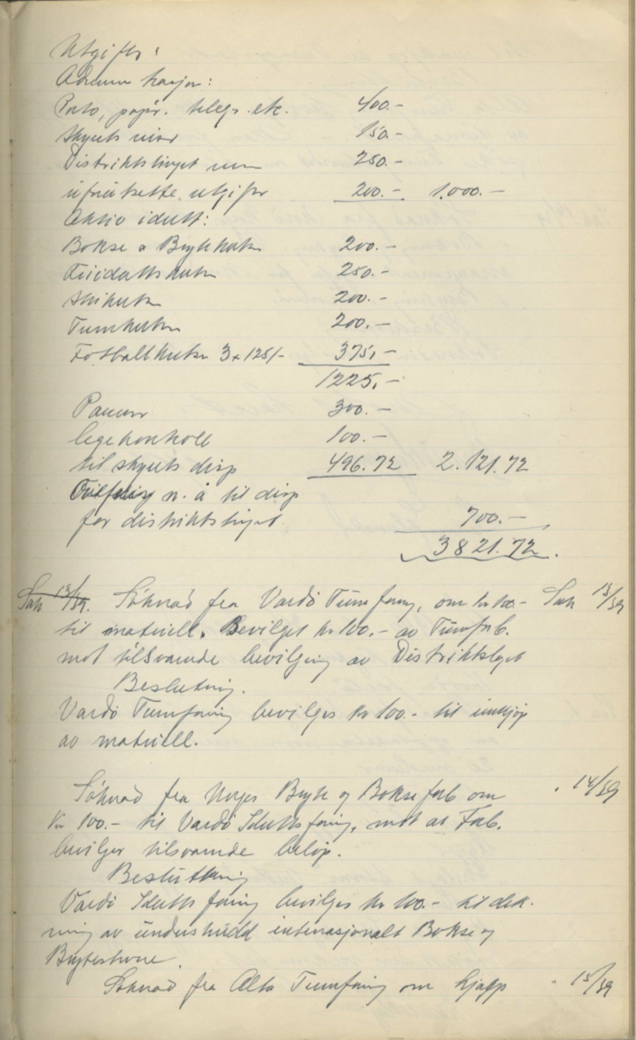 Finnmark Distriktslag for Idrett, FMFB/A-1040/A/L0001: Møteprotokoll, 1919-1940, s. 194