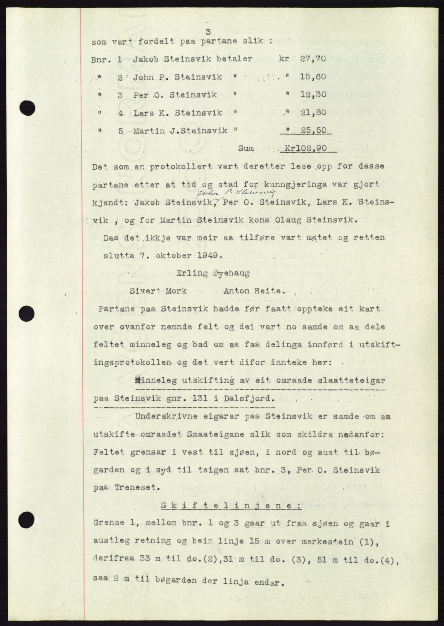 Søre Sunnmøre sorenskriveri, AV/SAT-A-4122/1/2/2C/L0086: Pantebok nr. 12A, 1949-1950, Dagboknr: 23/1950