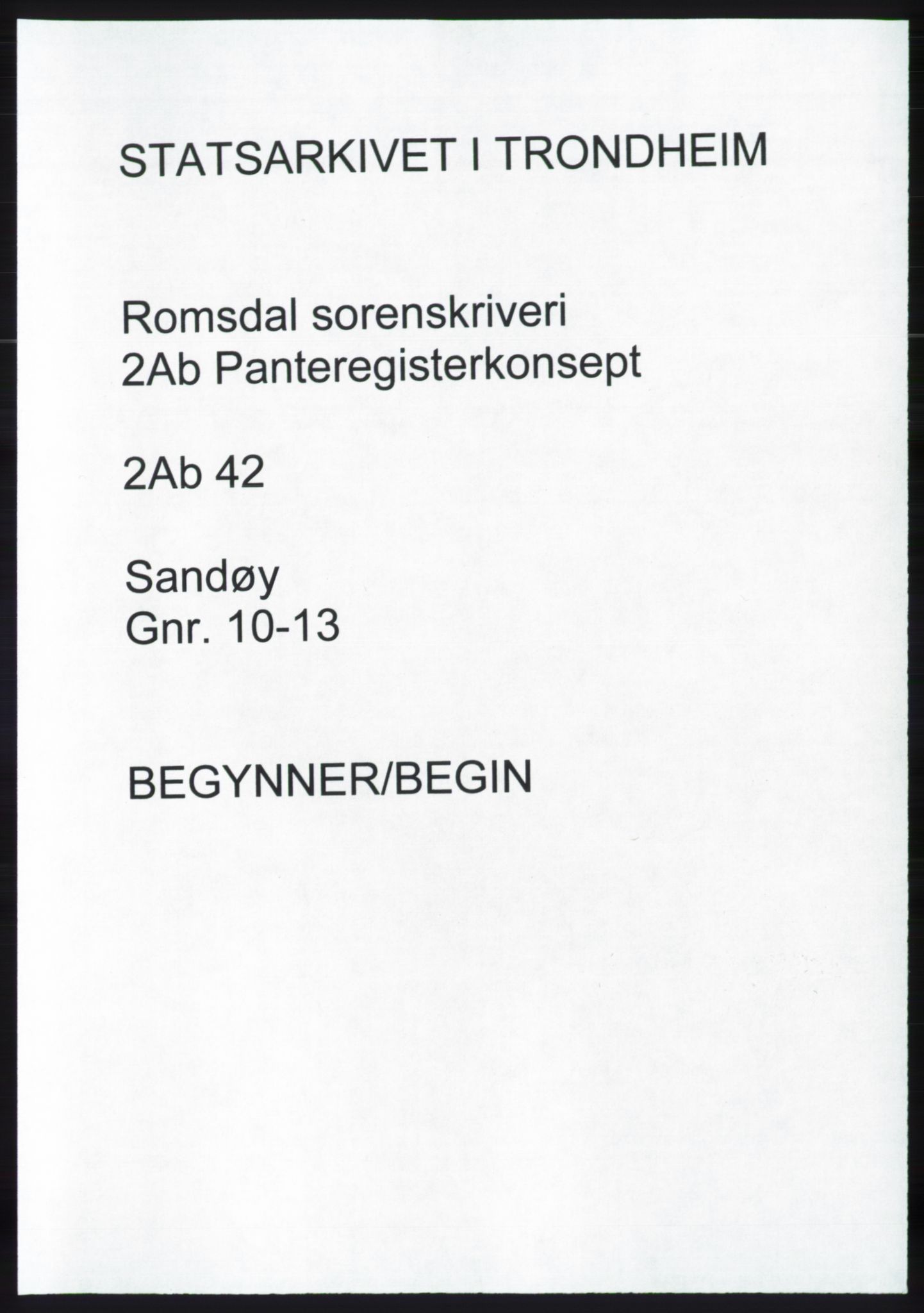 Romsdal sorenskriveri, SAT/A-4149/1/2/2Ab/L0042: Panteregister nr. 42