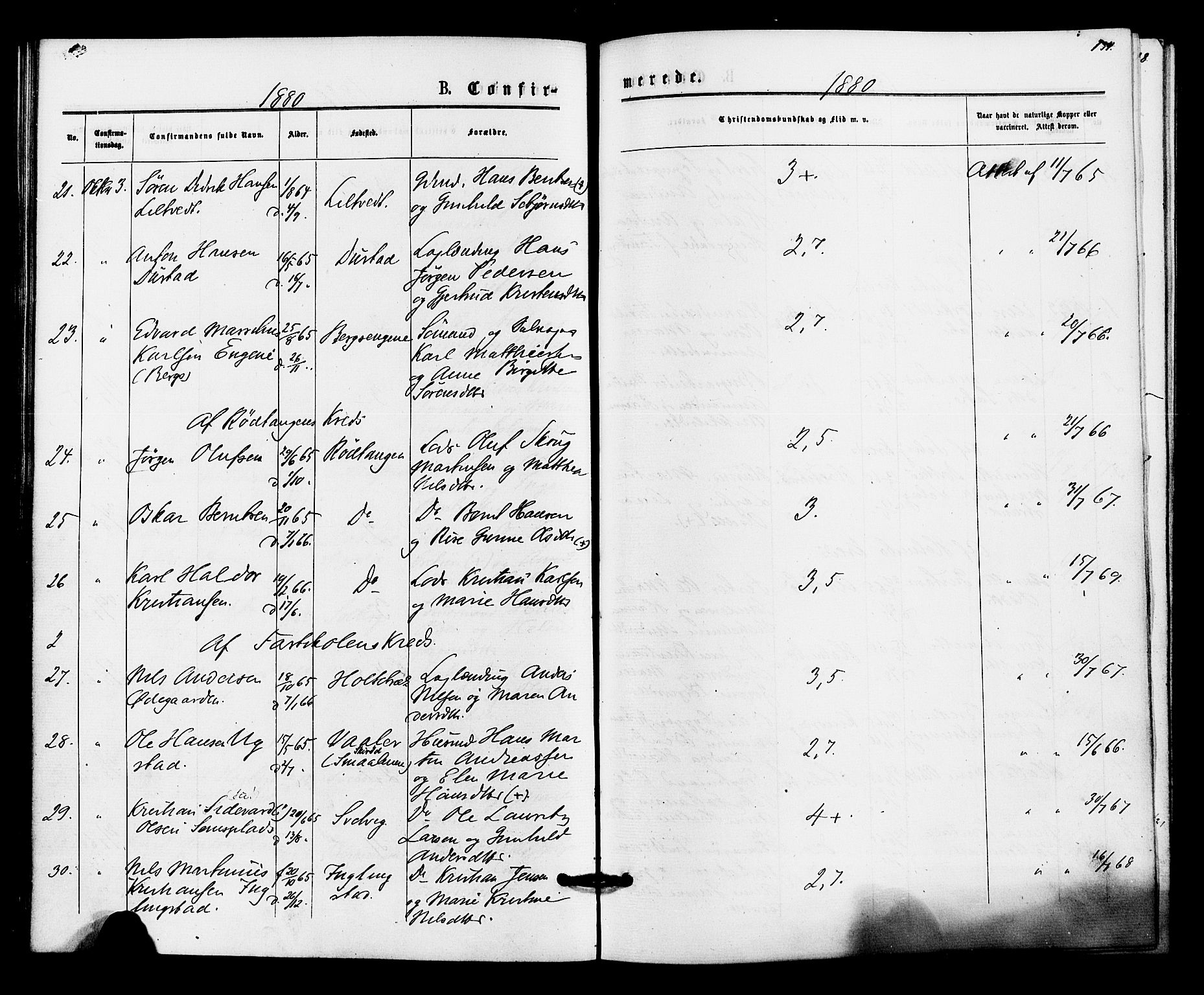 Hurum kirkebøker, AV/SAKO-A-229/F/Fa/L0013: Ministerialbok nr. 13, 1876-1881, s. 134