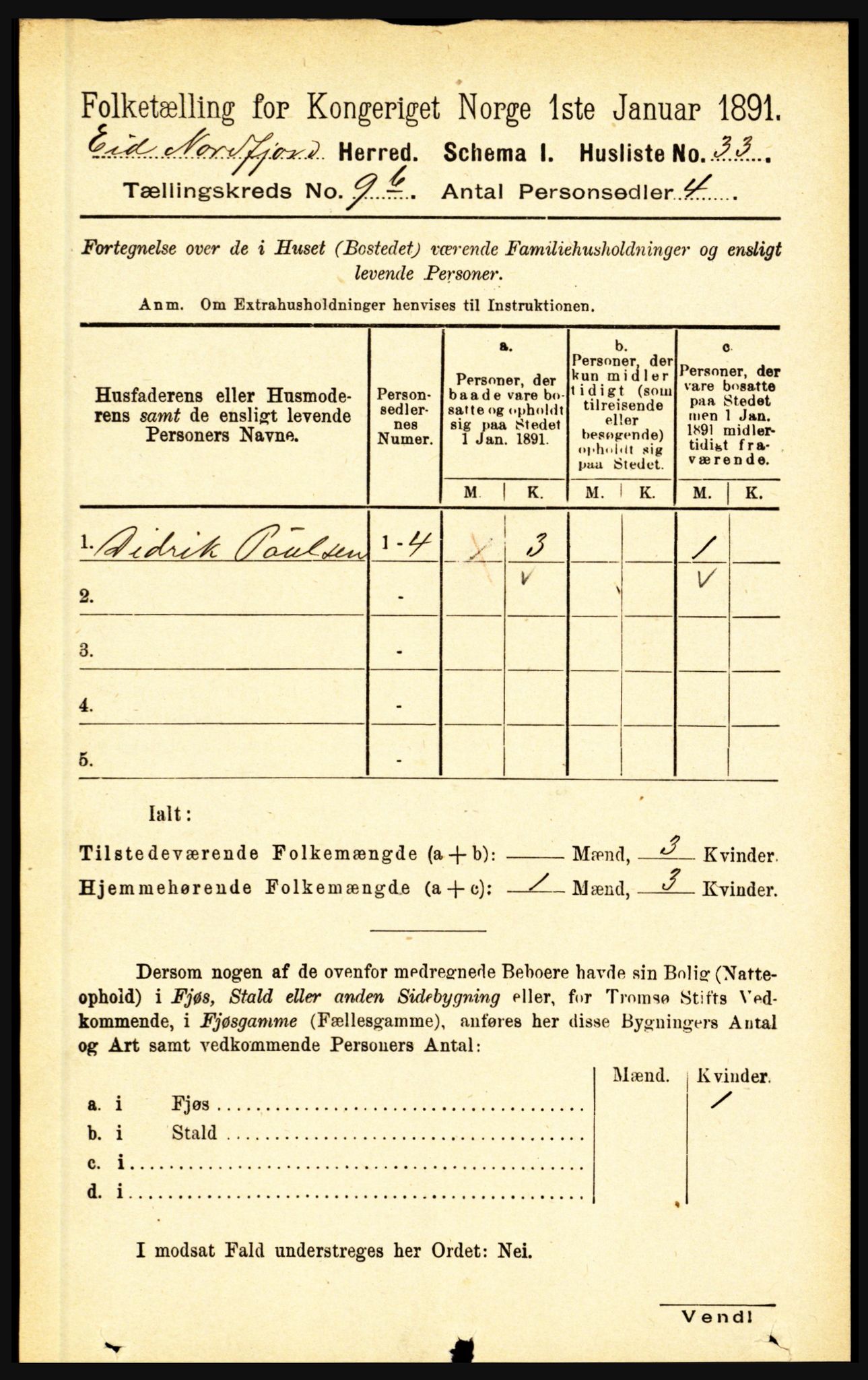 RA, Folketelling 1891 for 1443 Eid herred, 1891, s. 2475