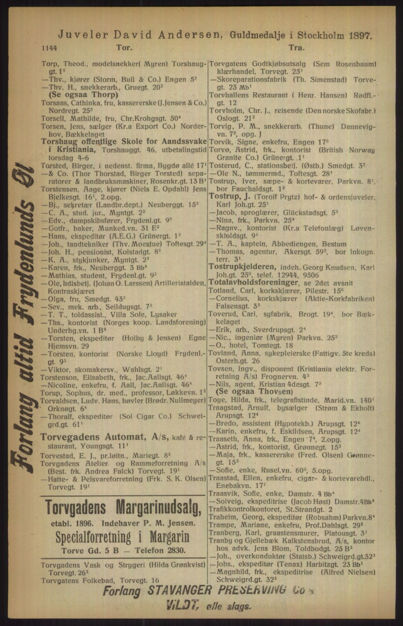 Kristiania/Oslo adressebok, PUBL/-, 1915, s. 1144