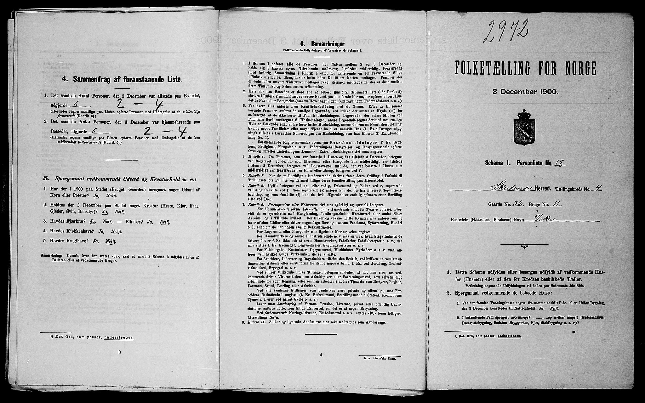 SAST, Folketelling 1900 for 1150 Skudenes herred, 1900, s. 592