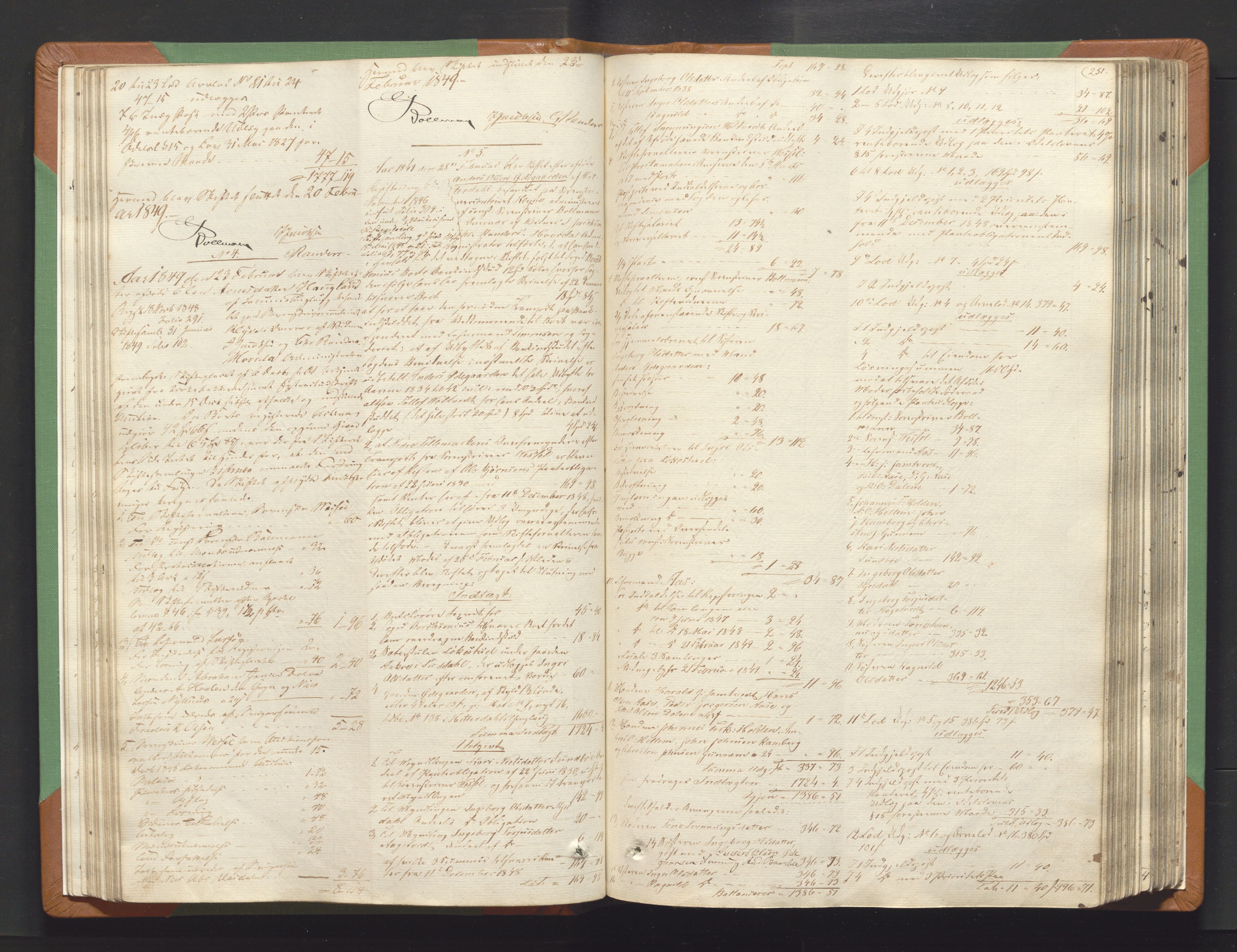 Nedre Telemark sorenskriveri, AV/SAKO-A-135/H/Hb/Hbe/L0001: Skifteutlodningsprotokoll, 1842-1857, s. 250b-251a