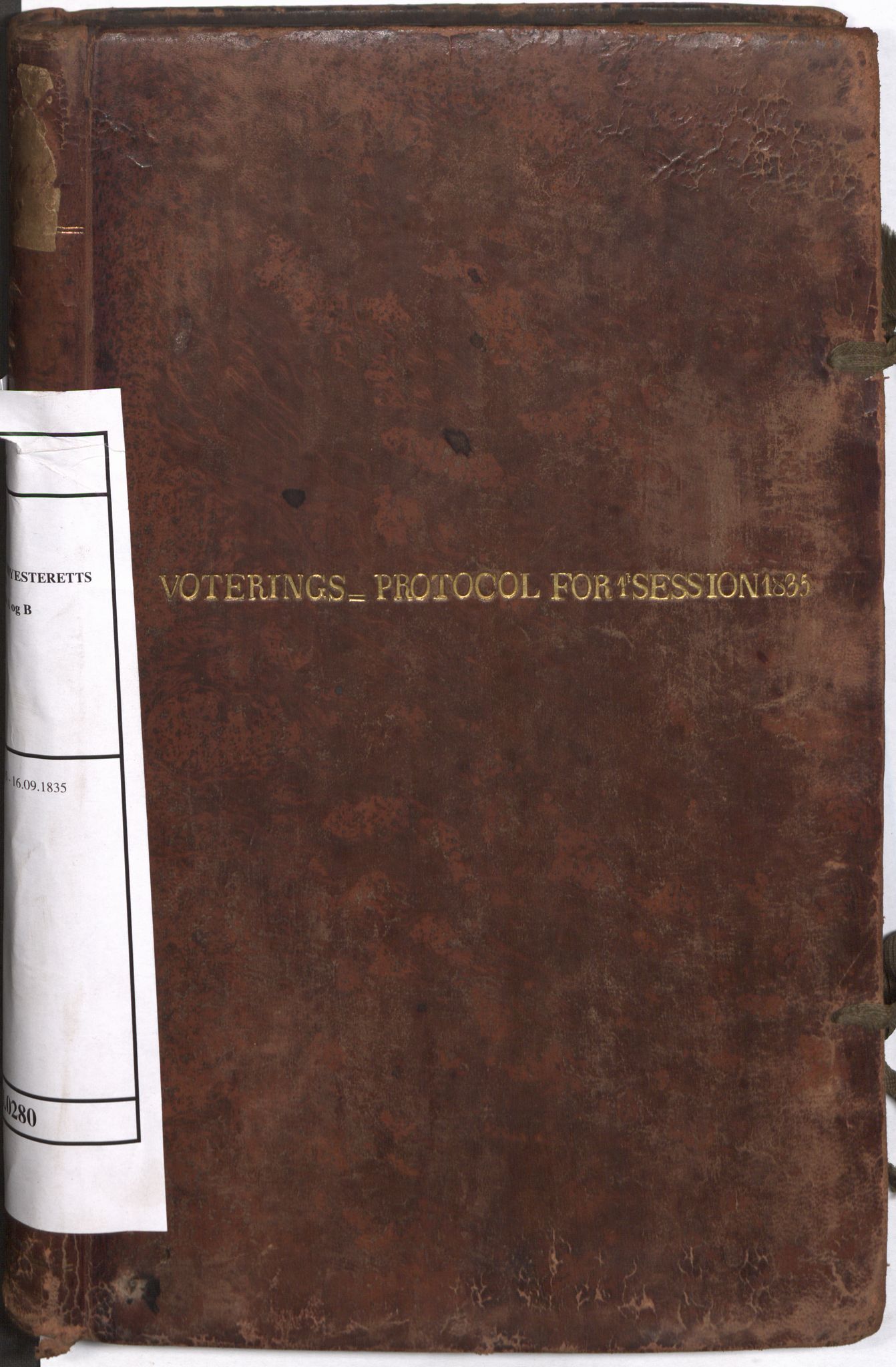 Høyesterett, AV/RA-S-1002/E/Eb/Ebb/L0024/0001: Voteringsprotokoller / Voteringsprotokoll, 1835