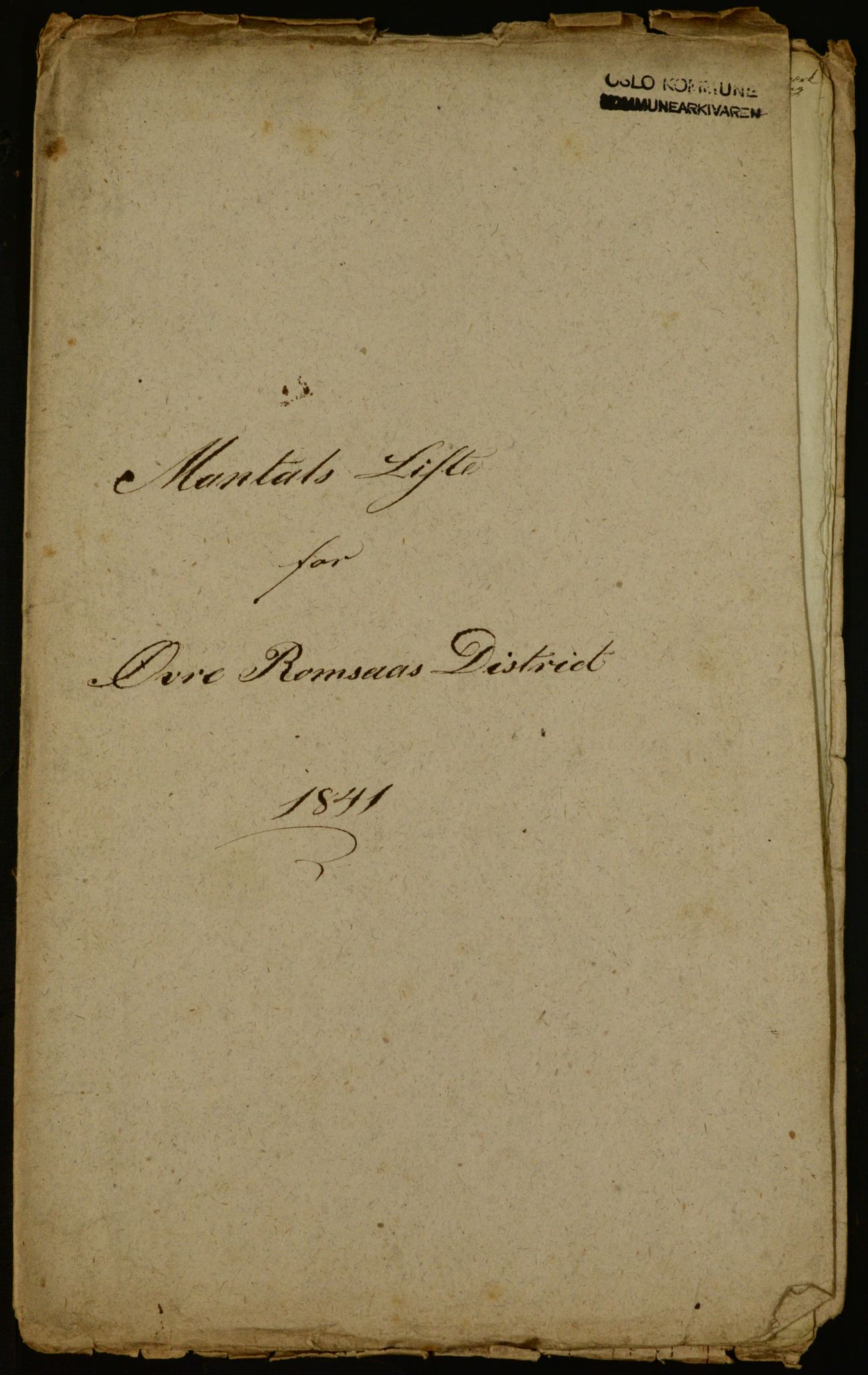 OBA, Manntall for Aker 1841, 1841