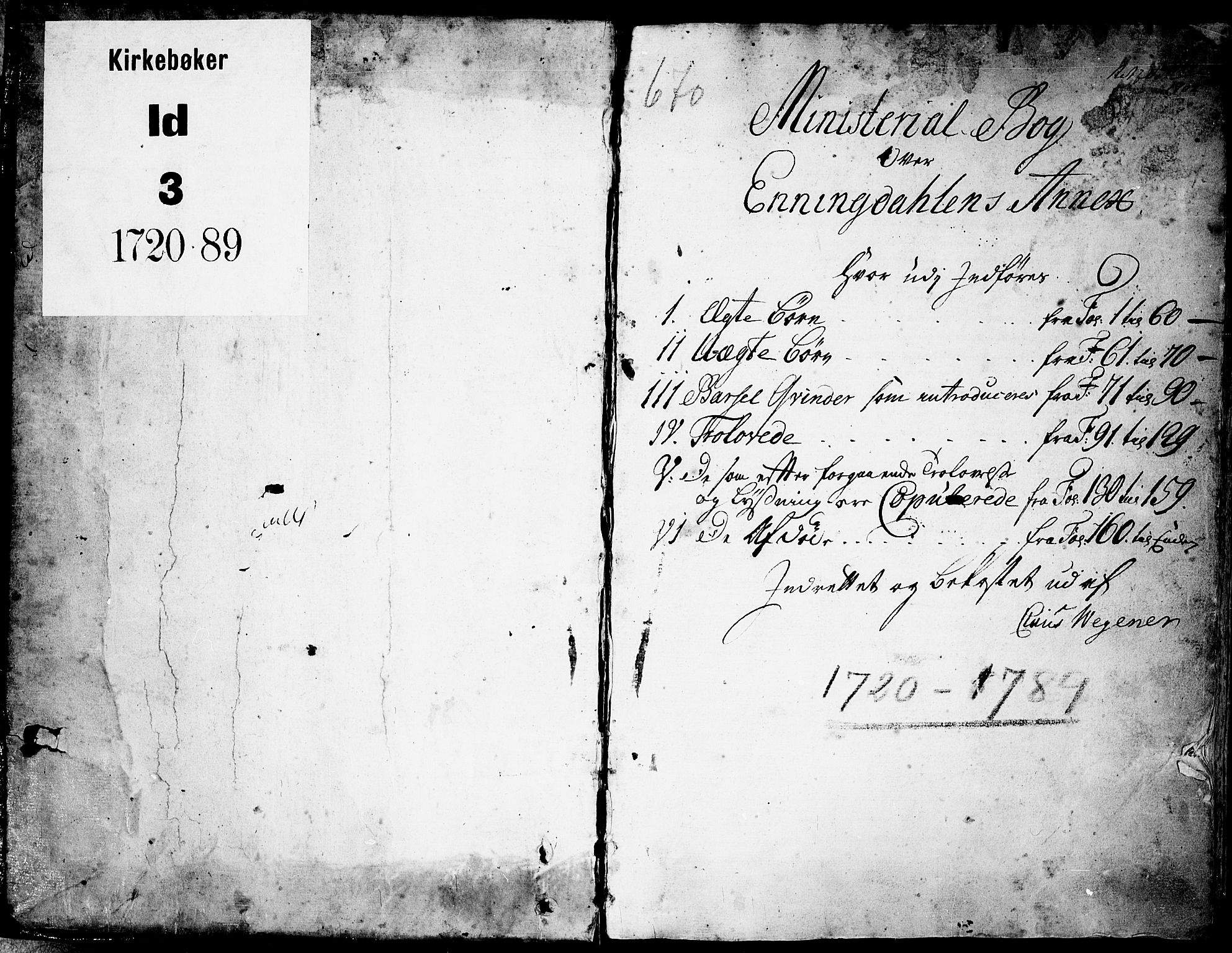 Idd prestekontor Kirkebøker, SAO/A-10911/F/Fb/L0001: Ministerialbok nr. II 1, 1720-1789