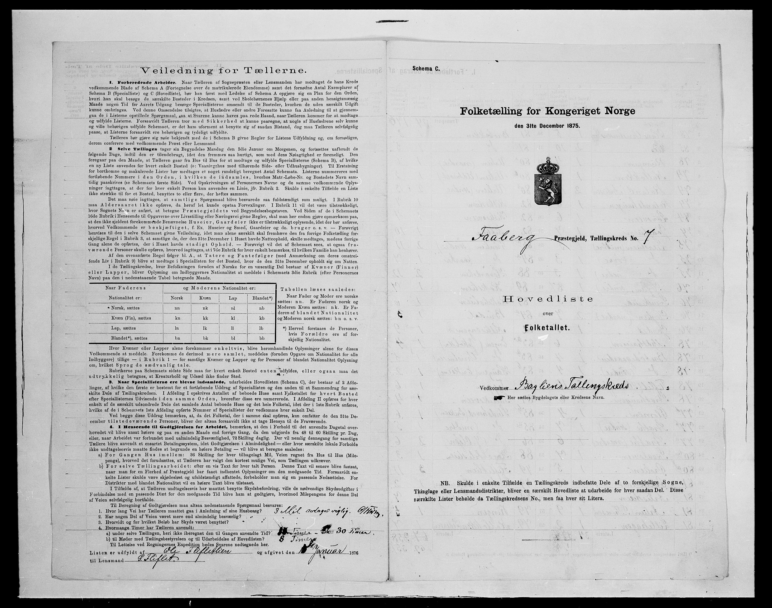 SAH, Folketelling 1875 for 0524L Fåberg prestegjeld, Fåberg sokn og Lillehammer landsokn, 1875, s. 34