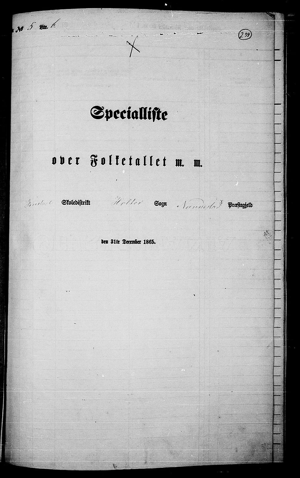 RA, Folketelling 1865 for 0238P Nannestad prestegjeld, 1865, s. 116