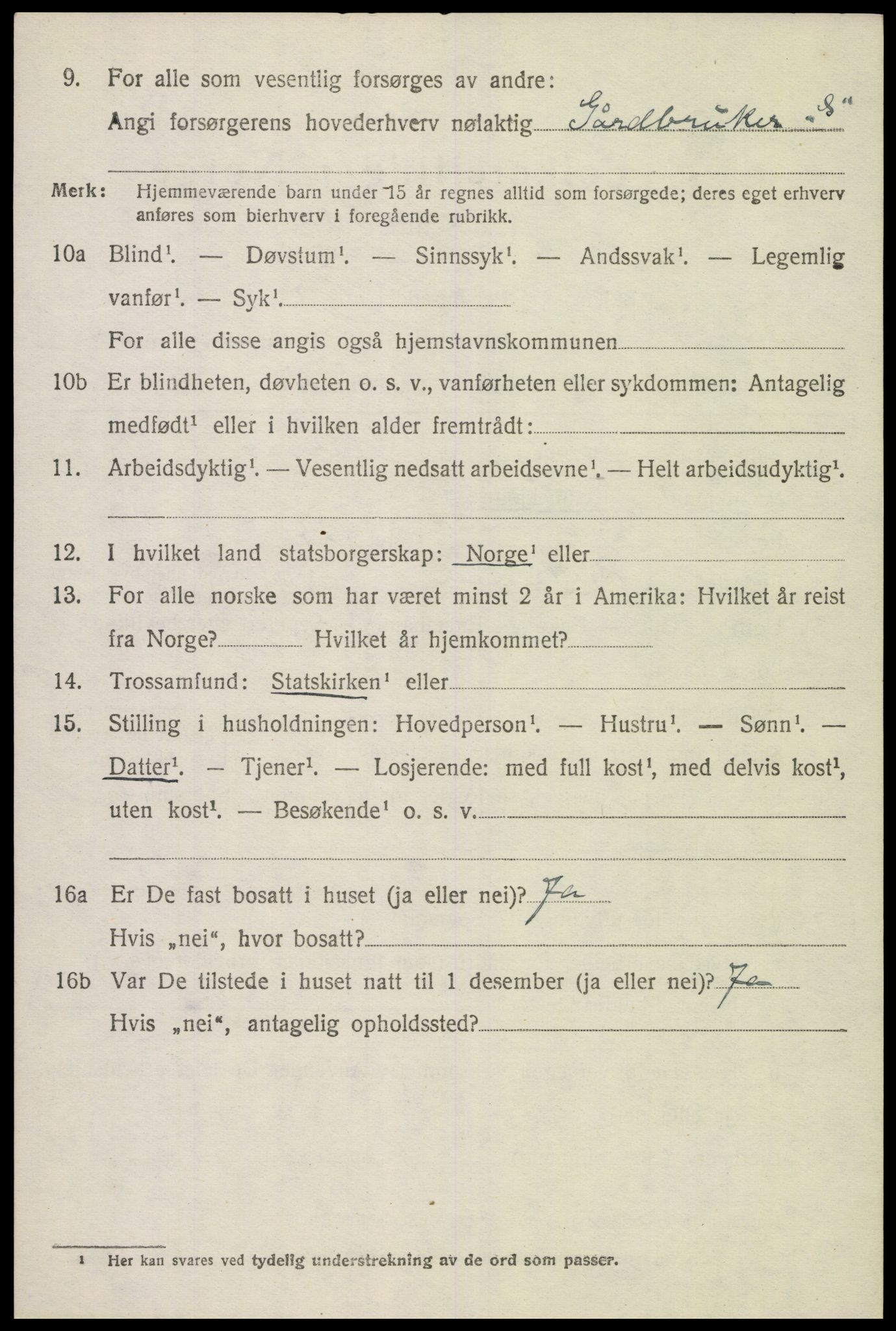 SAK, Folketelling 1920 for 1023 Finsland herred, 1920, s. 1791