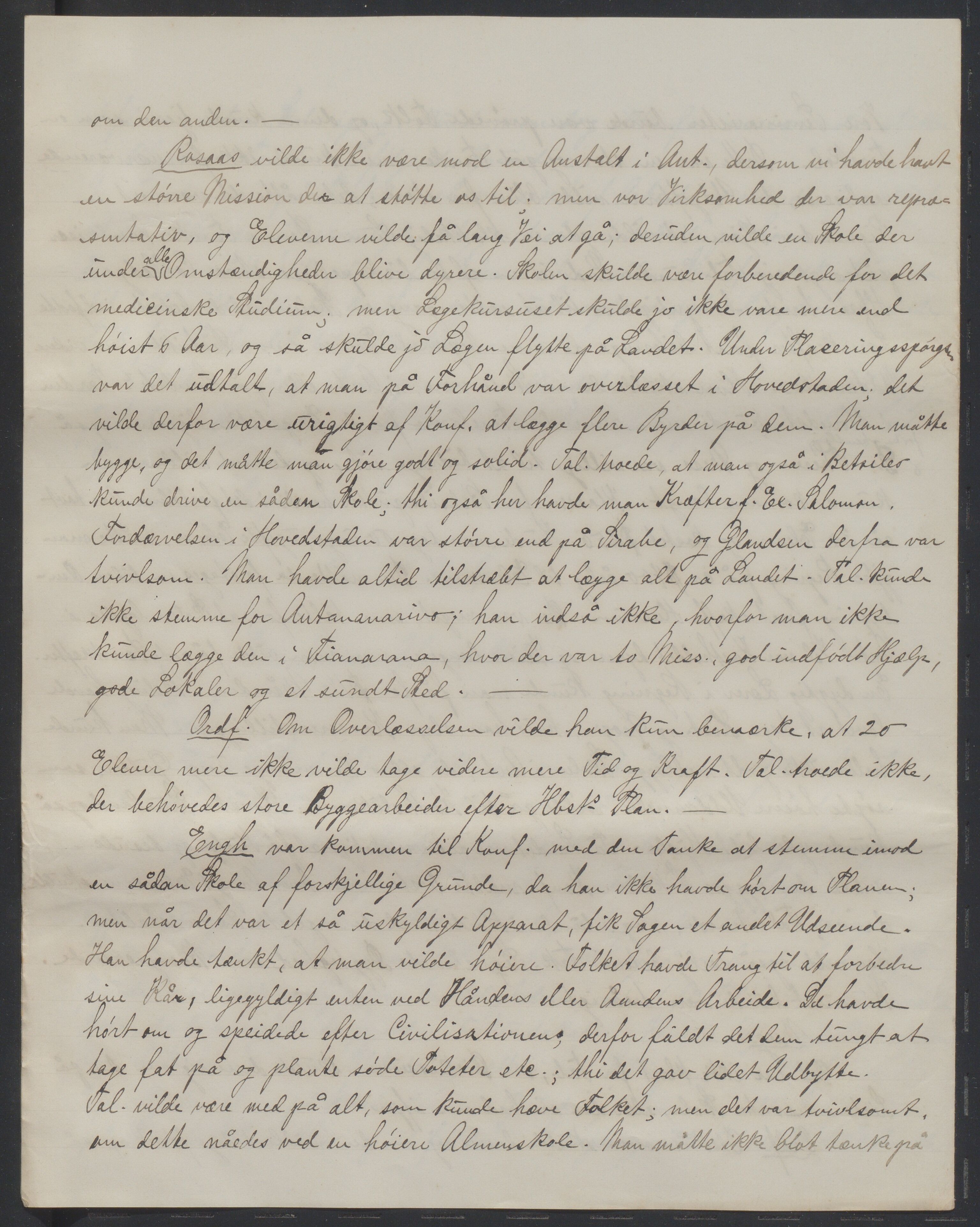 Det Norske Misjonsselskap - hovedadministrasjonen, VID/MA-A-1045/D/Da/Daa/L0038/0001: Konferansereferat og årsberetninger / Konferansereferat fra Madagaskar Innland., 1890