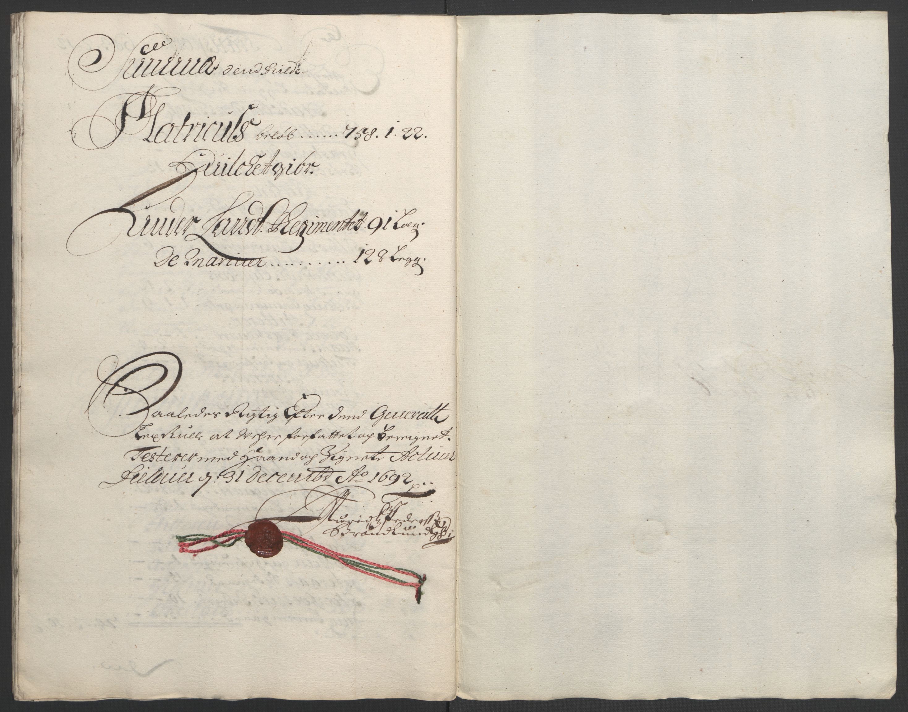 Rentekammeret inntil 1814, Reviderte regnskaper, Fogderegnskap, RA/EA-4092/R57/L3849: Fogderegnskap Fosen, 1692-1693, s. 125