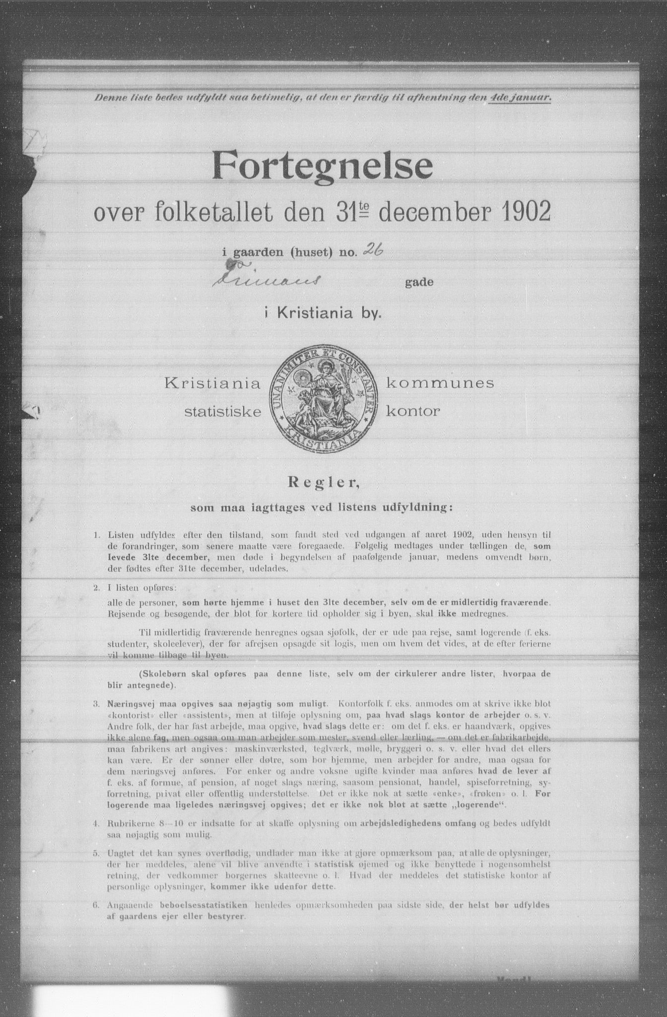 OBA, Kommunal folketelling 31.12.1902 for Kristiania kjøpstad, 1902, s. 5215