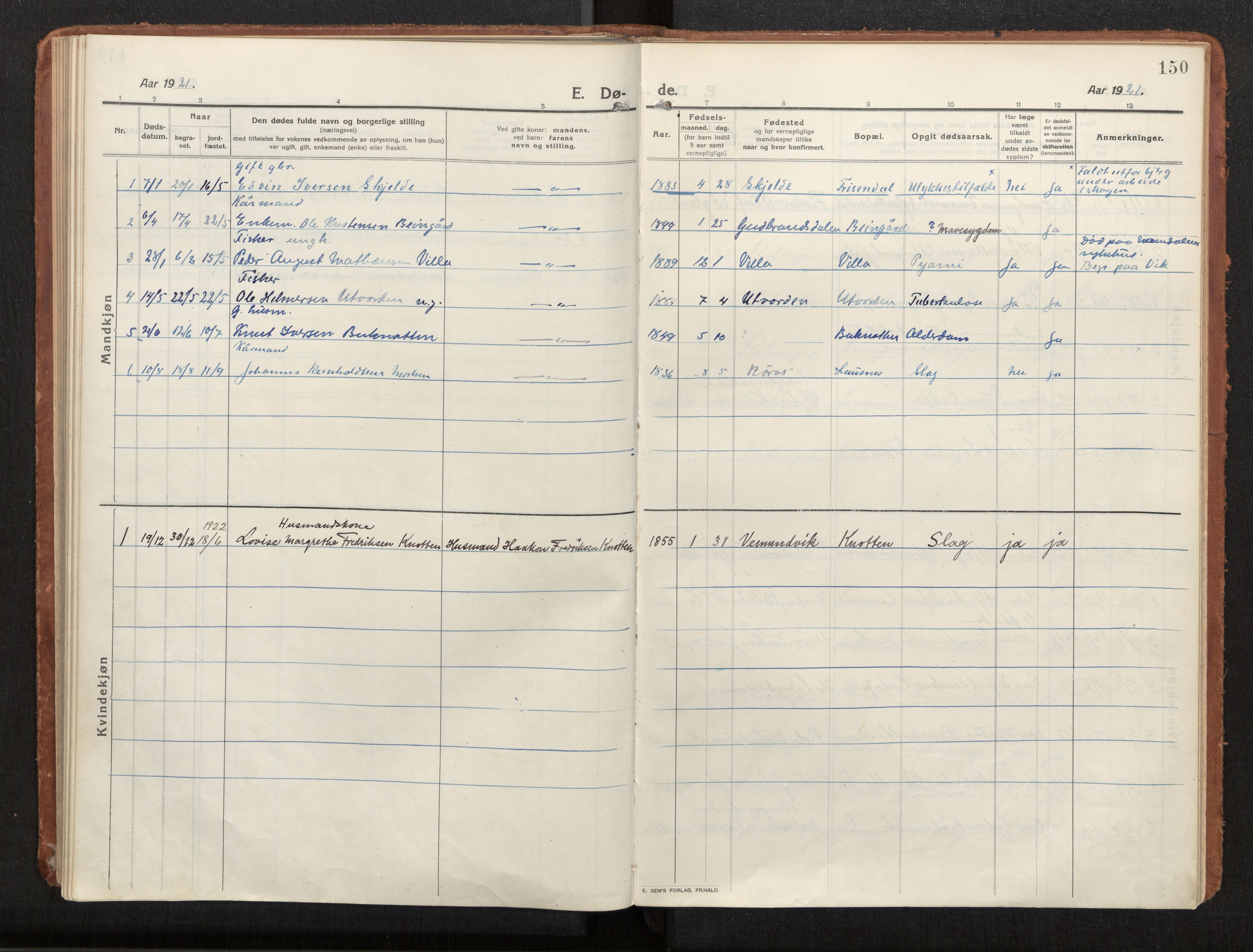 Ministerialprotokoller, klokkerbøker og fødselsregistre - Nord-Trøndelag, AV/SAT-A-1458/772/L0604: Ministerialbok nr. 772A02, 1913-1937, s. 150