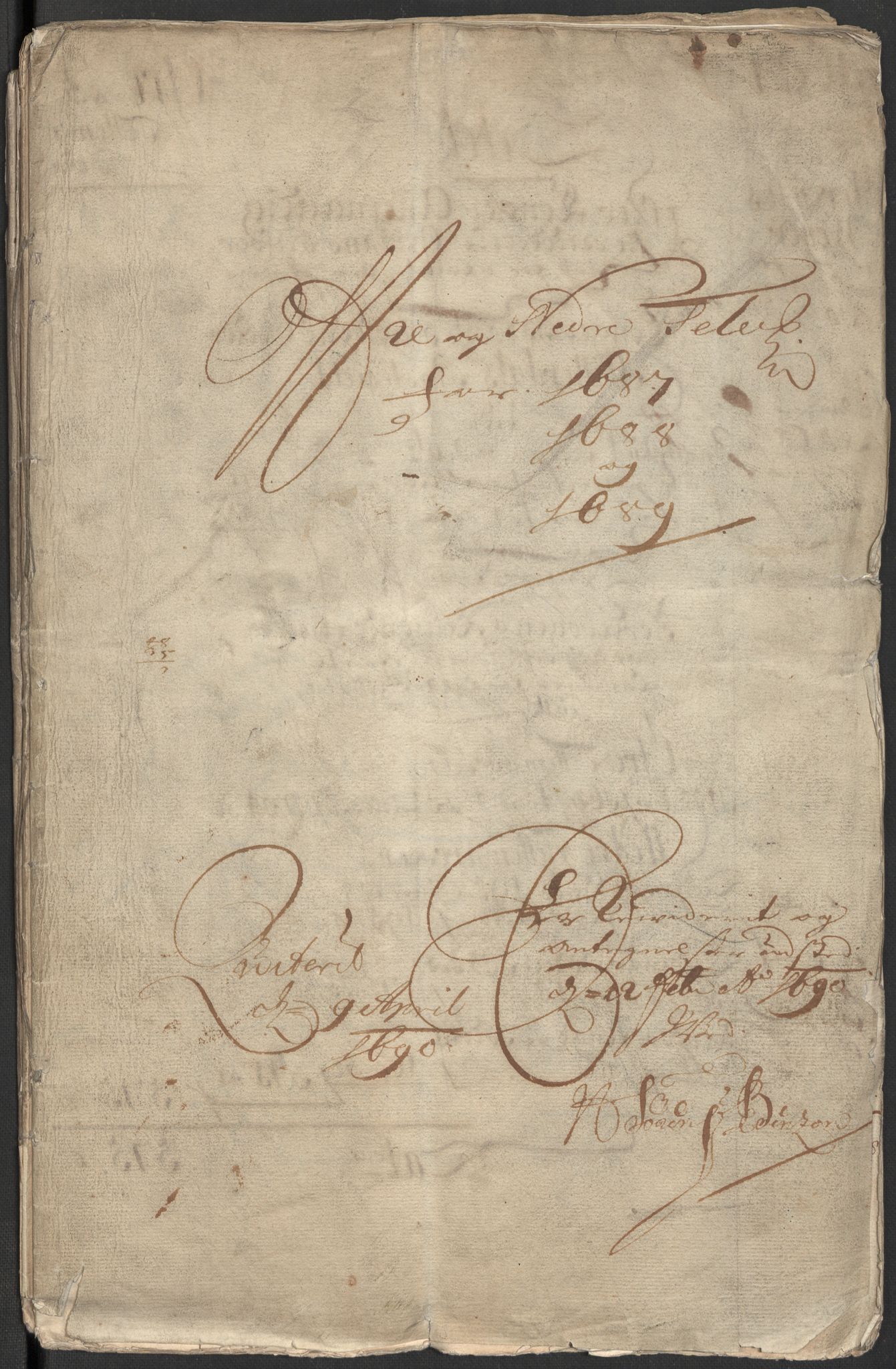 Rentekammeret inntil 1814, Reviderte regnskaper, Fogderegnskap, RA/EA-4092/R35/L2086: Fogderegnskap Øvre og Nedre Telemark, 1687-1689, s. 3