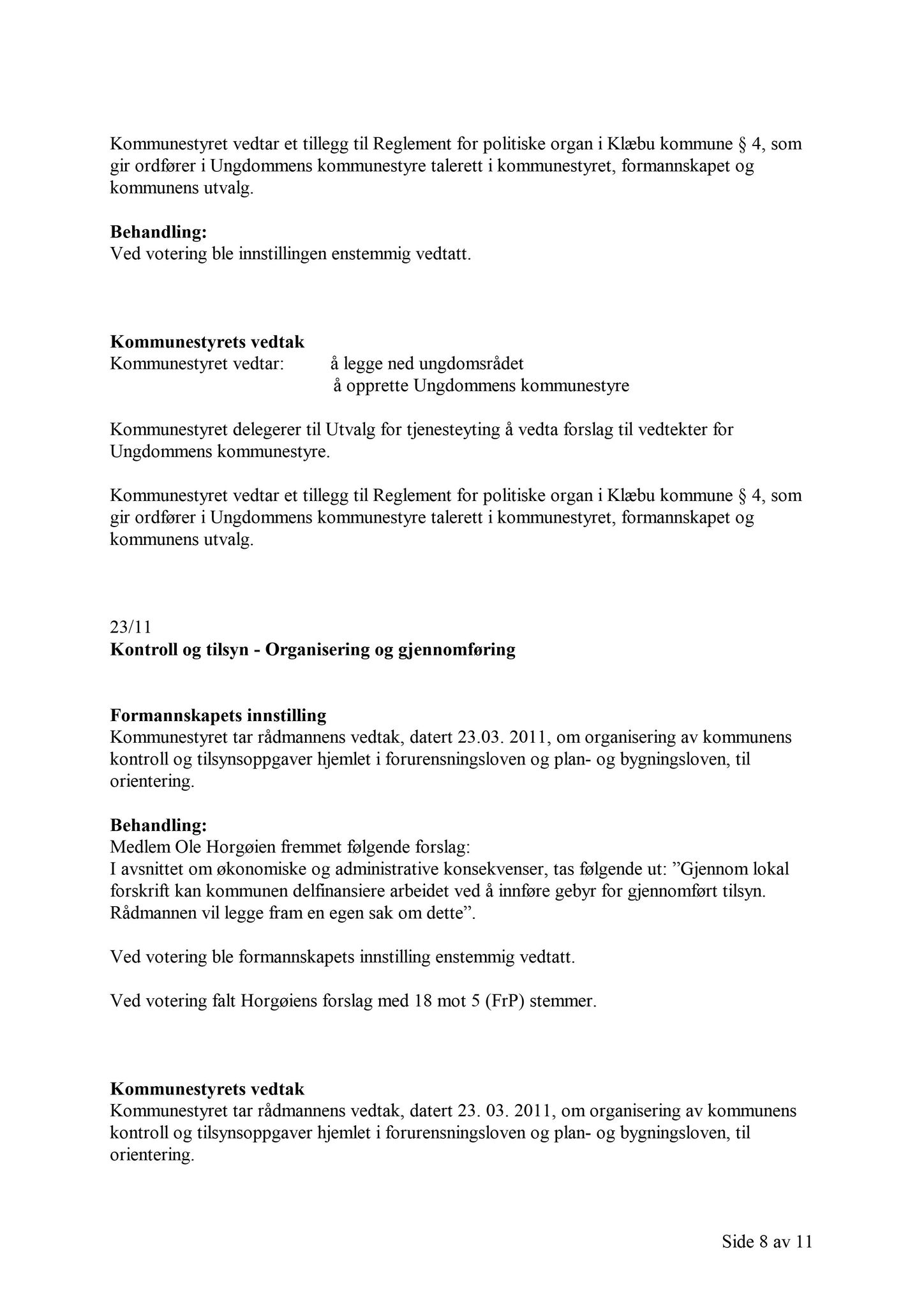 Klæbu Kommune, TRKO/KK/01-KS/L004: Kommunestyret - Møtedokumenter, 2011, s. 957