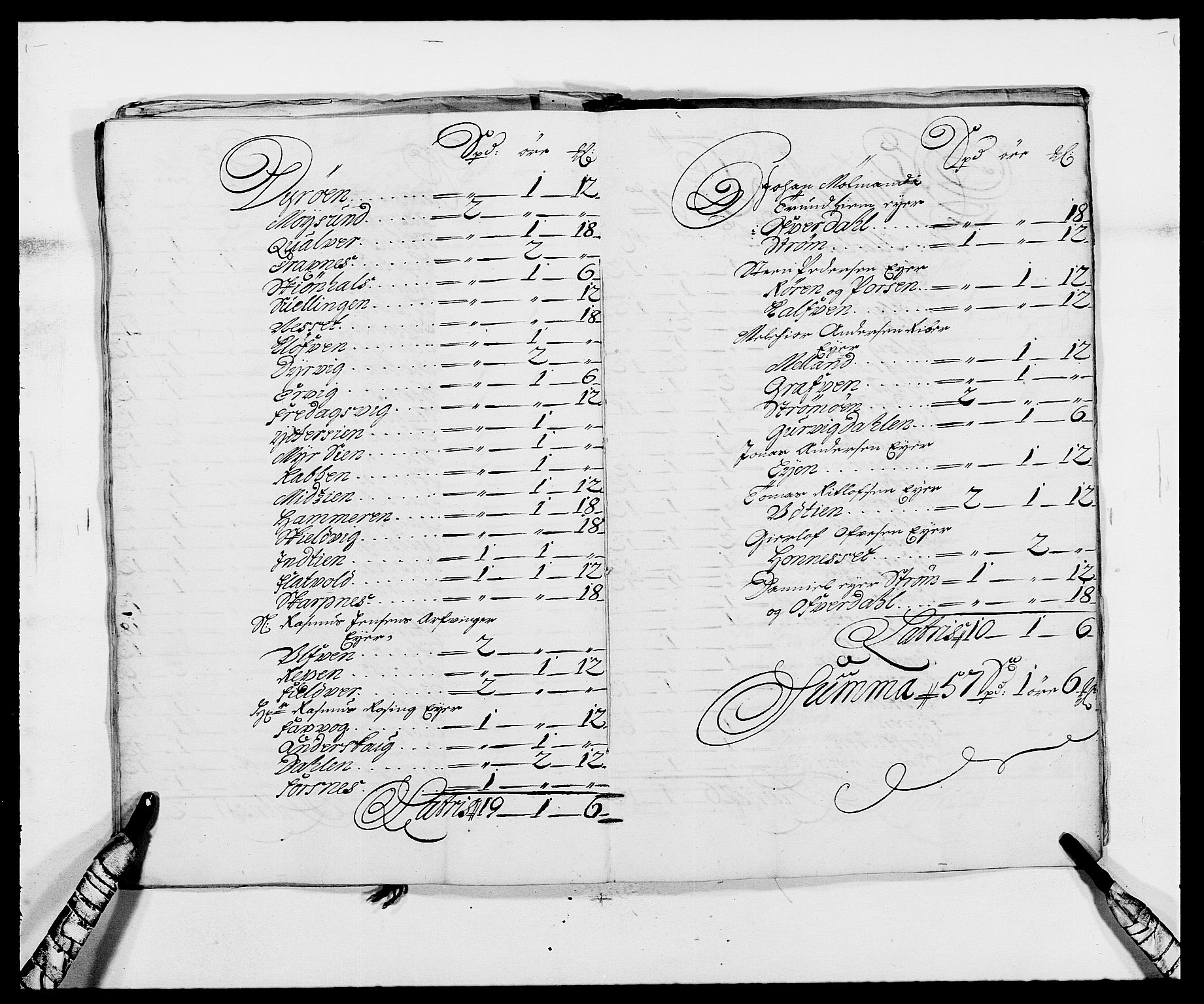 Rentekammeret inntil 1814, Reviderte regnskaper, Fogderegnskap, AV/RA-EA-4092/R57/L3845: Fogderegnskap Fosen, 1687, s. 90