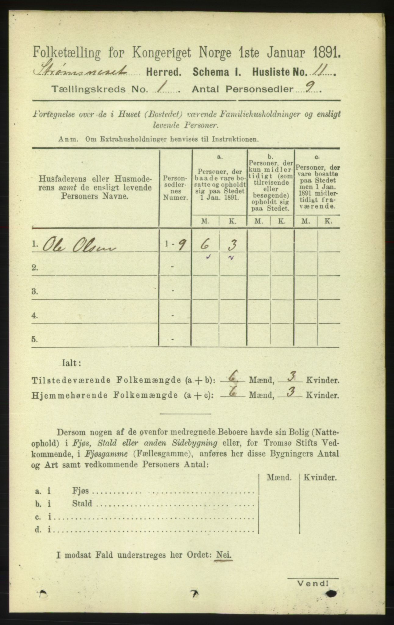 RA, Folketelling 1891 for 1559 Straumsnes herred, 1891, s. 32