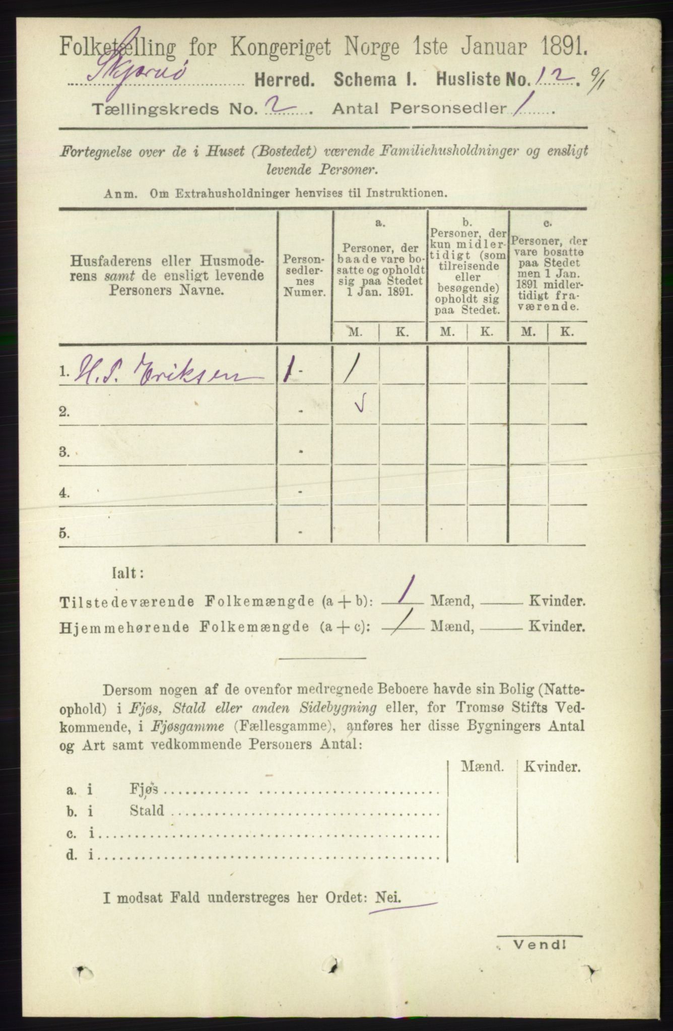 RA, Folketelling 1891 for 1941 Skjervøy herred, 1891, s. 929