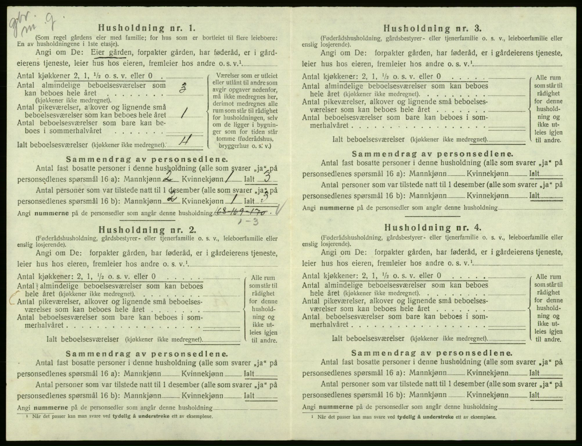 SAB, Folketelling 1920 for 1232 Eidfjord herred, 1920, s. 398
