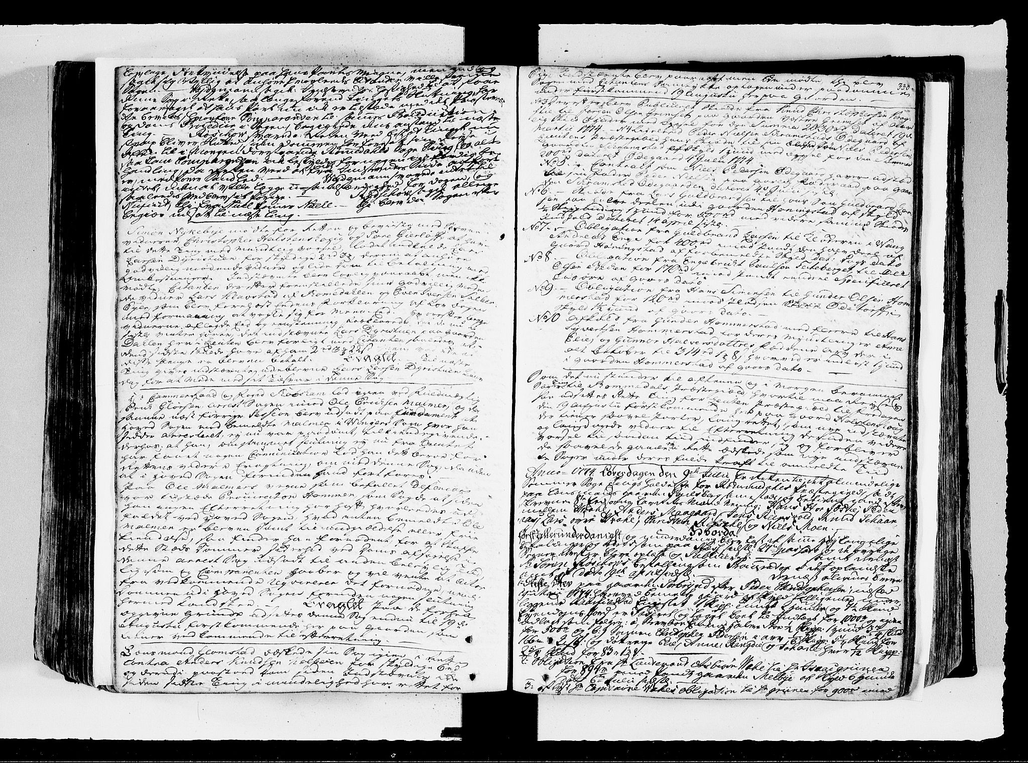Hedemarken sorenskriveri, SAH/TING-034/G/Gb/L0052: Tingbok, 1772-1776, s. 329b-330a