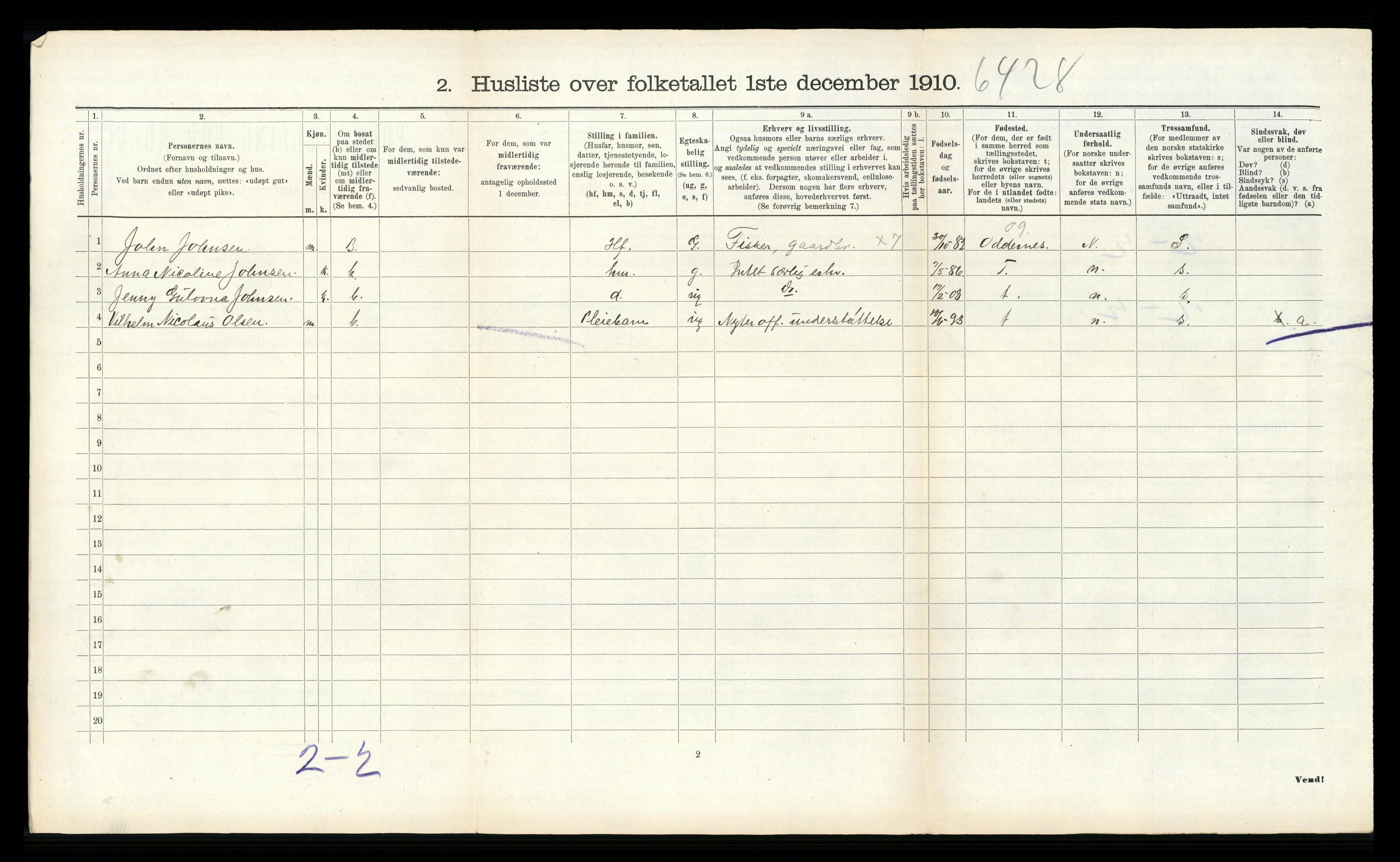 RA, Folketelling 1910 for 1011 Randesund herred, 1910, s. 181