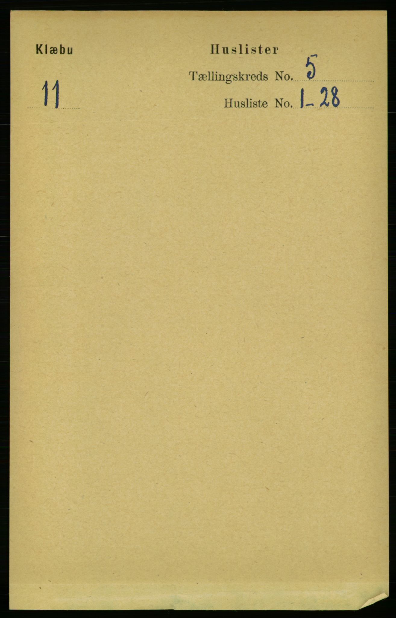 RA, Folketelling 1891 for 1662 Klæbu herred, 1891, s. 1010