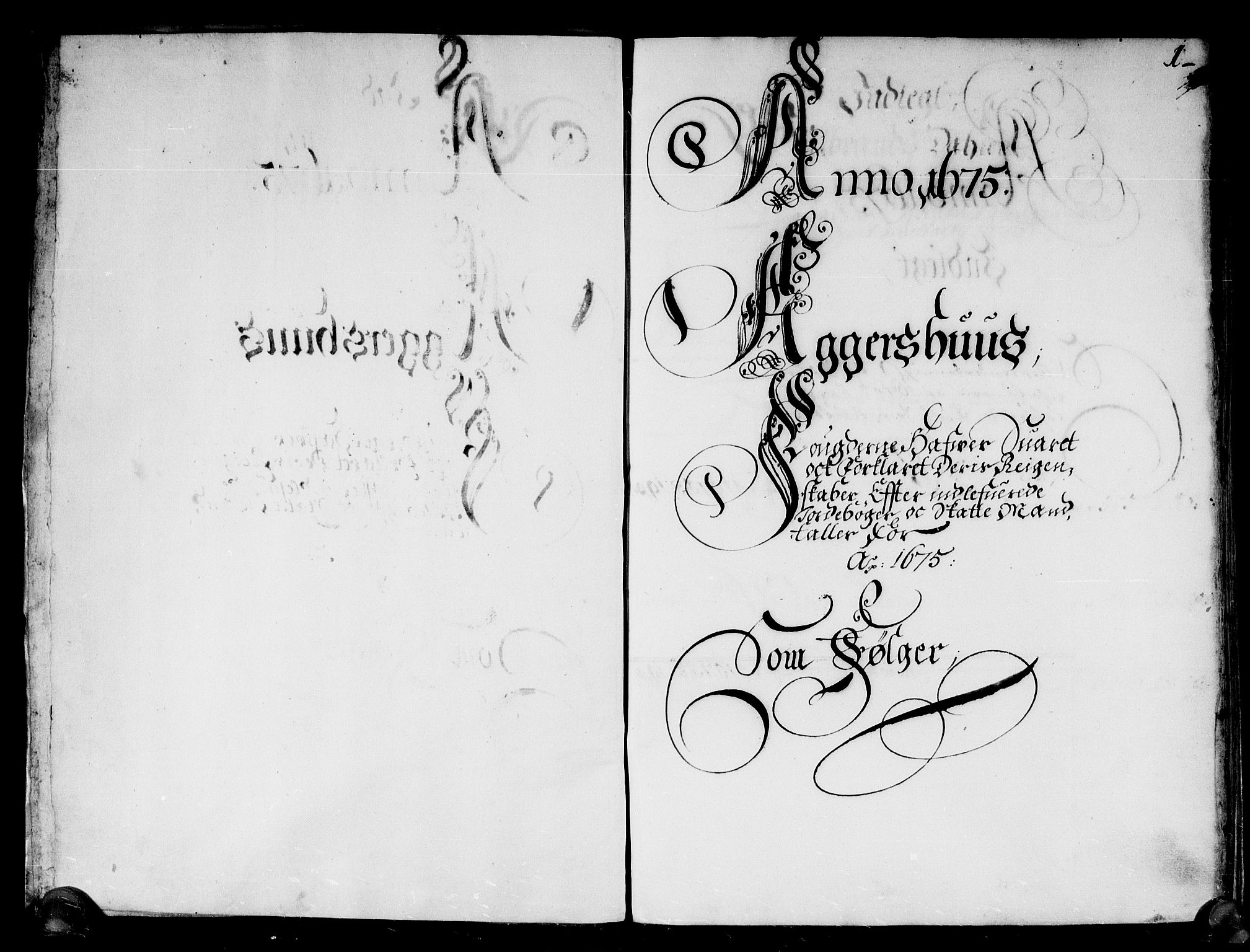 Rentekammeret inntil 1814, Reviderte regnskaper, Stiftamtstueregnskaper, Landkommissariatet på Akershus og Akershus stiftamt, AV/RA-EA-5869/R/Rb/L0103: Akershus stiftamt, 1674-1675
