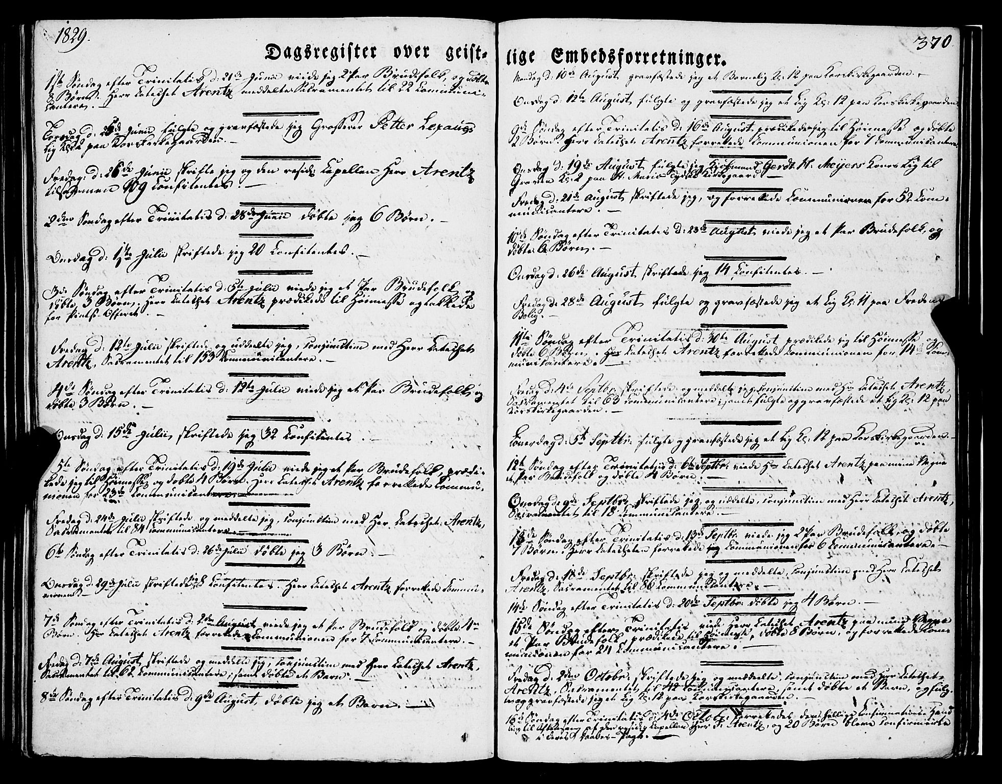 Korskirken sokneprestembete, AV/SAB-A-76101/H/Haa/L0050: Ministerialbok nr. F 1, 1821-1869, s. 370