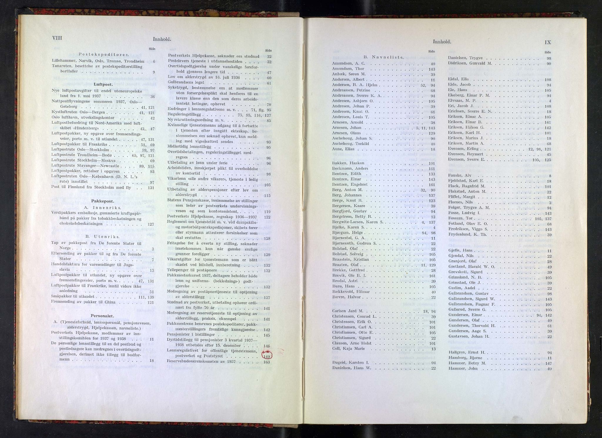 Norges Postmuseums bibliotek, NOPO/-/-/-: Sirkulærer fra Poststyret, 1937