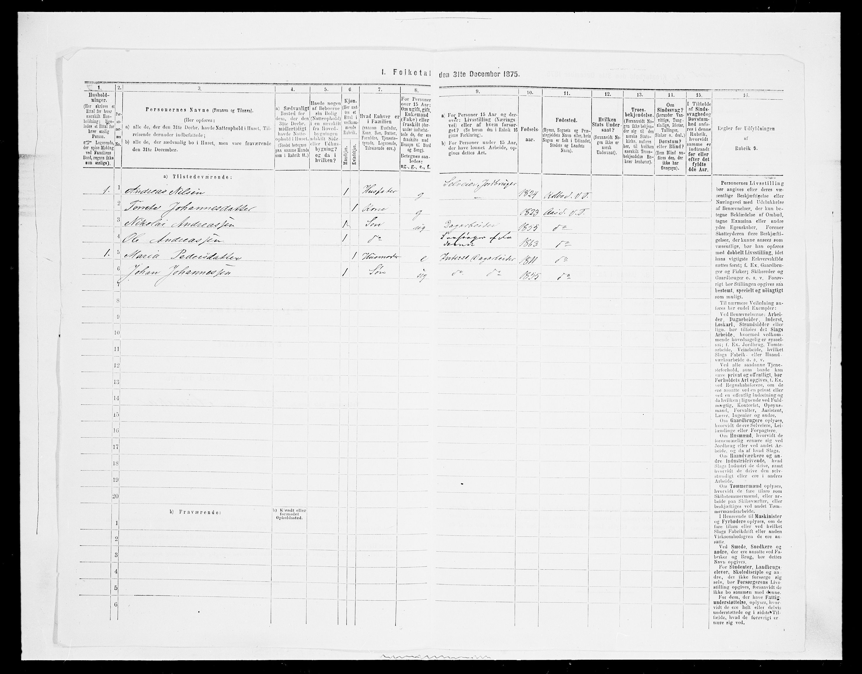 SAH, Folketelling 1875 for 0529P Vestre Toten prestegjeld, 1875, s. 901