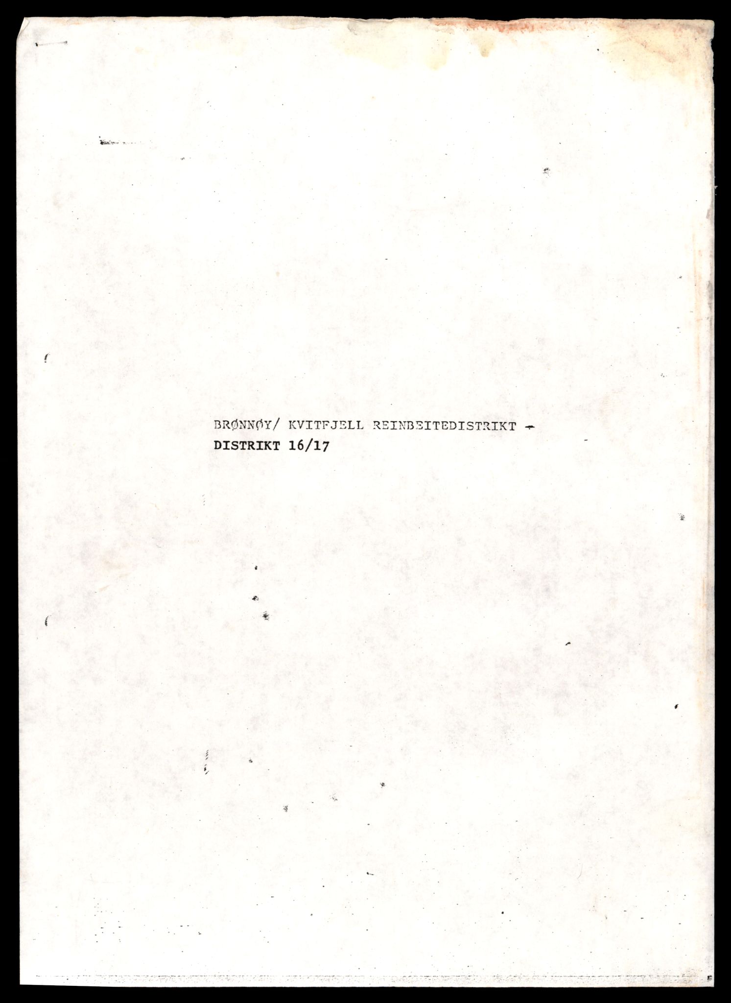 Reindriftsforvaltningen Nordland, AV/SAT-A-5309/D/Dc/L0503/0001: Korrespondanse ordnet etter arkivnøkkel / Reinmerker - Fortegnelser, kladder, Nordland, 1960-2000, s. 1
