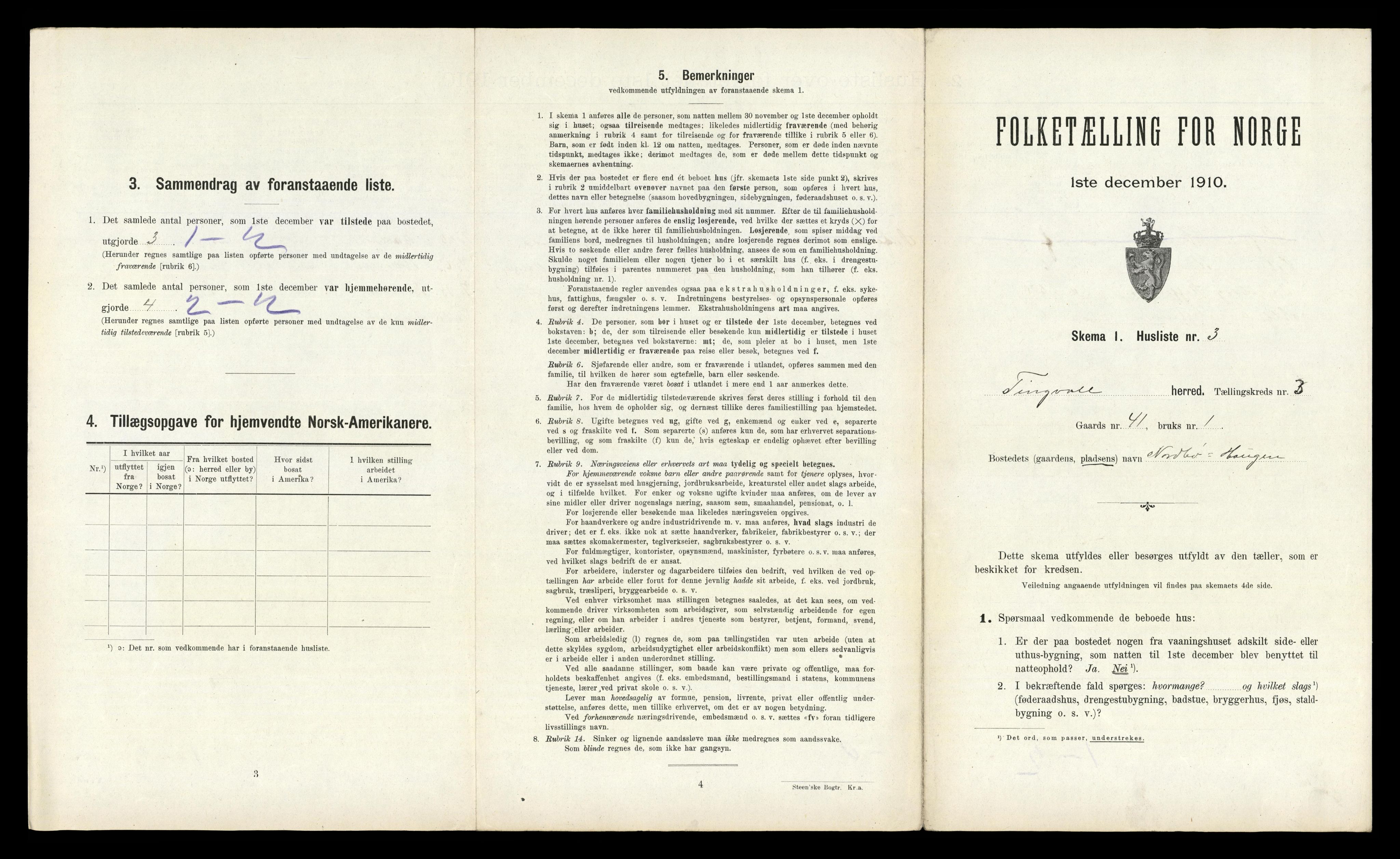 RA, Folketelling 1910 for 1560 Tingvoll herred, 1910, s. 197