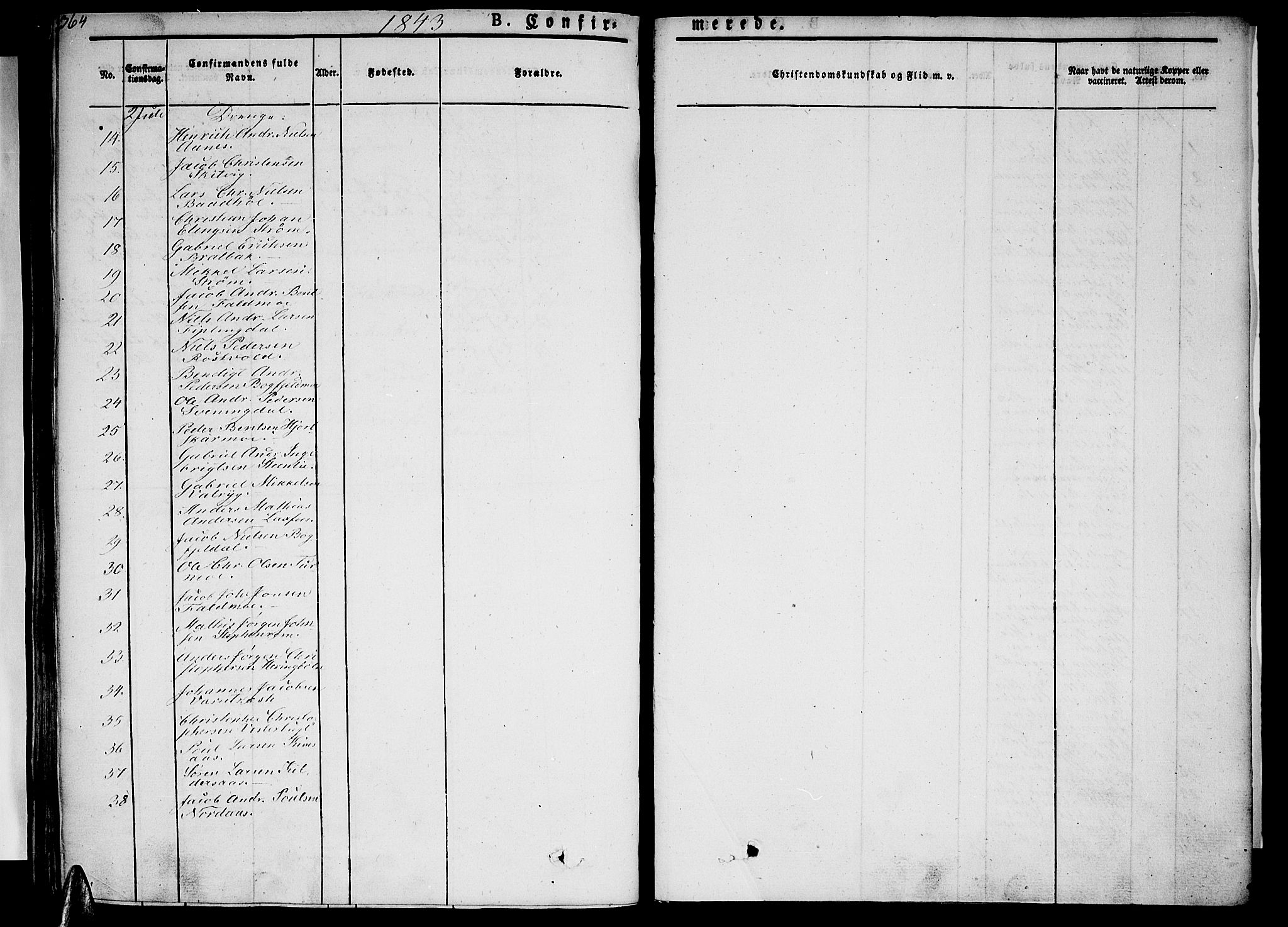 Ministerialprotokoller, klokkerbøker og fødselsregistre - Nordland, AV/SAT-A-1459/820/L0289: Ministerialbok nr. 820A10, 1826-1845, s. 364