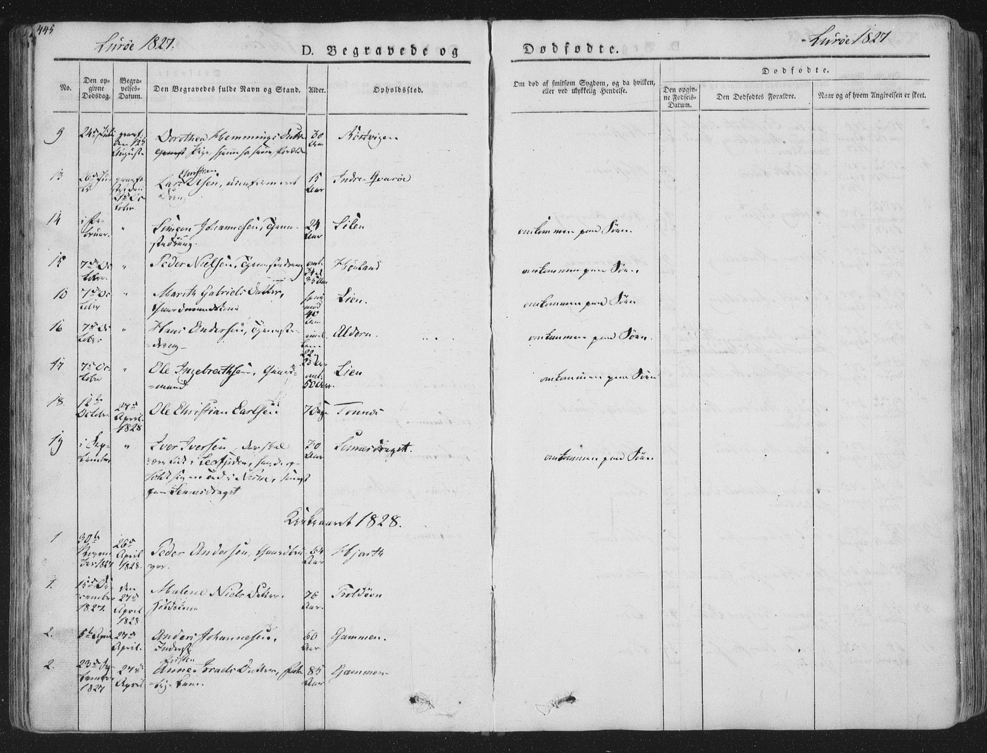 Ministerialprotokoller, klokkerbøker og fødselsregistre - Nordland, SAT/A-1459/839/L0566: Ministerialbok nr. 839A03, 1825-1862, s. 445