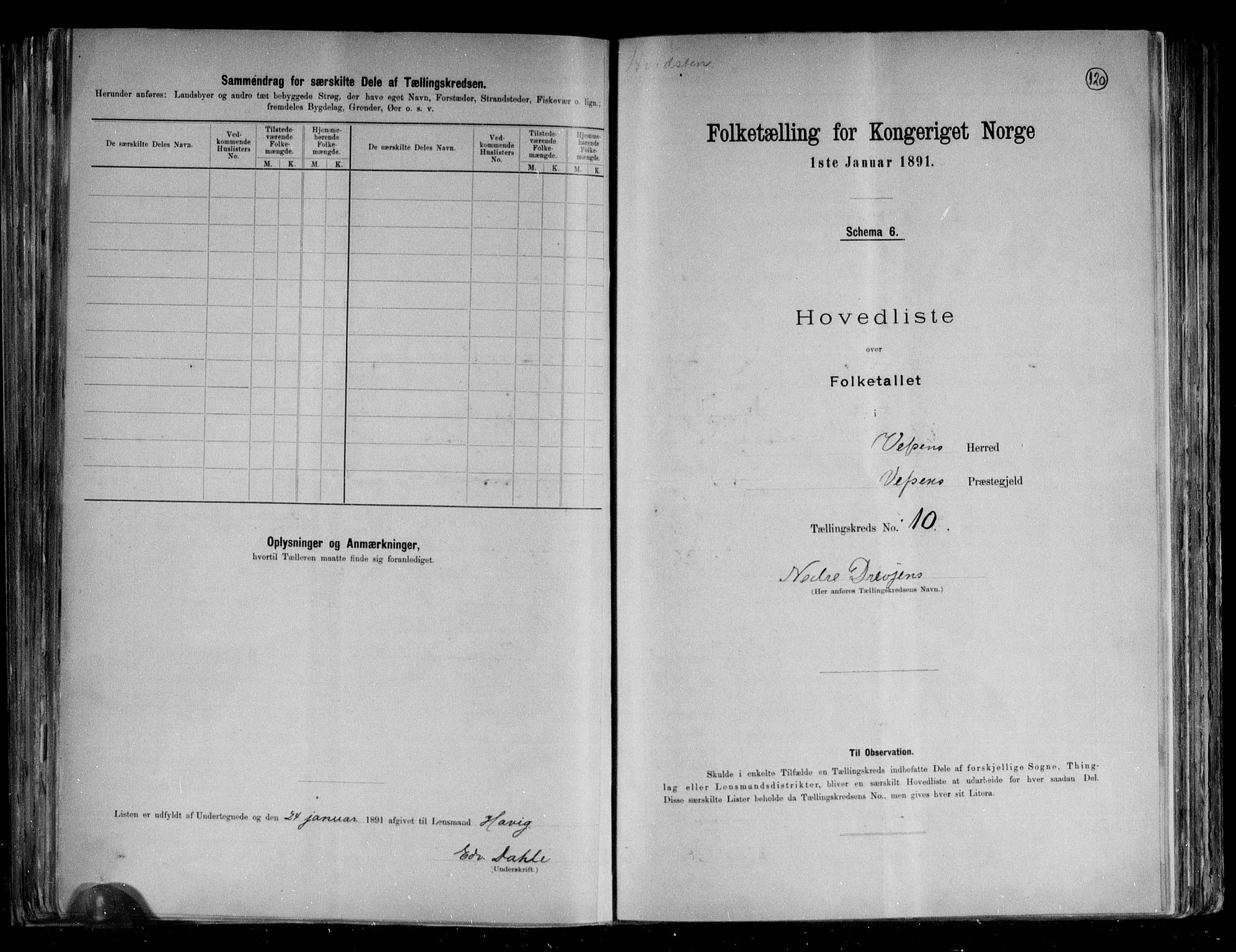 RA, Folketelling 1891 for 1824 Vefsn herred, 1891, s. 25