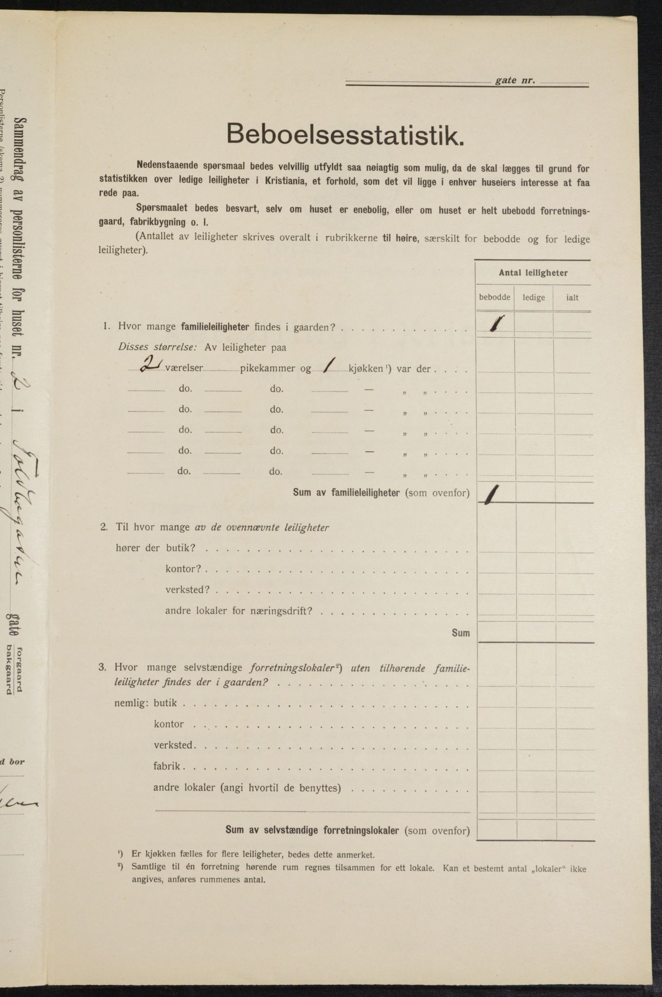 OBA, Kommunal folketelling 1.2.1913 for Kristiania, 1913, s. 113106