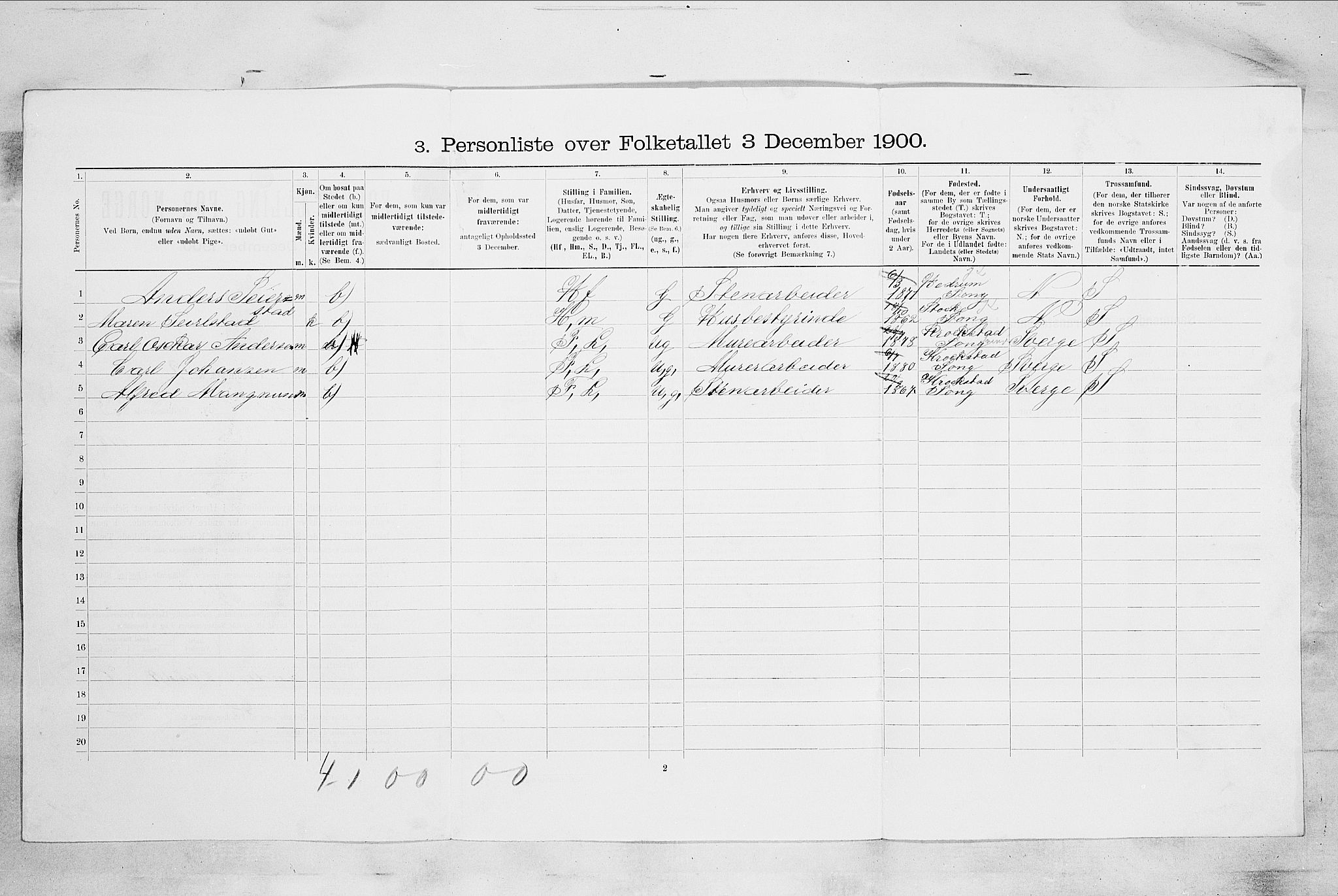 RA, Folketelling 1900 for 0706 Sandefjord kjøpstad, 1900, s. 840