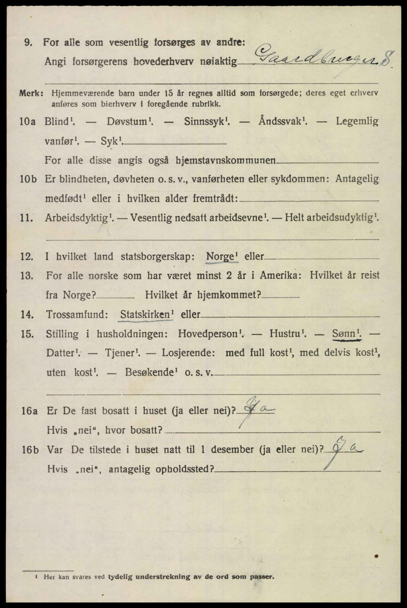 SAK, Folketelling 1920 for 1013 Tveit herred, 1920, s. 2005