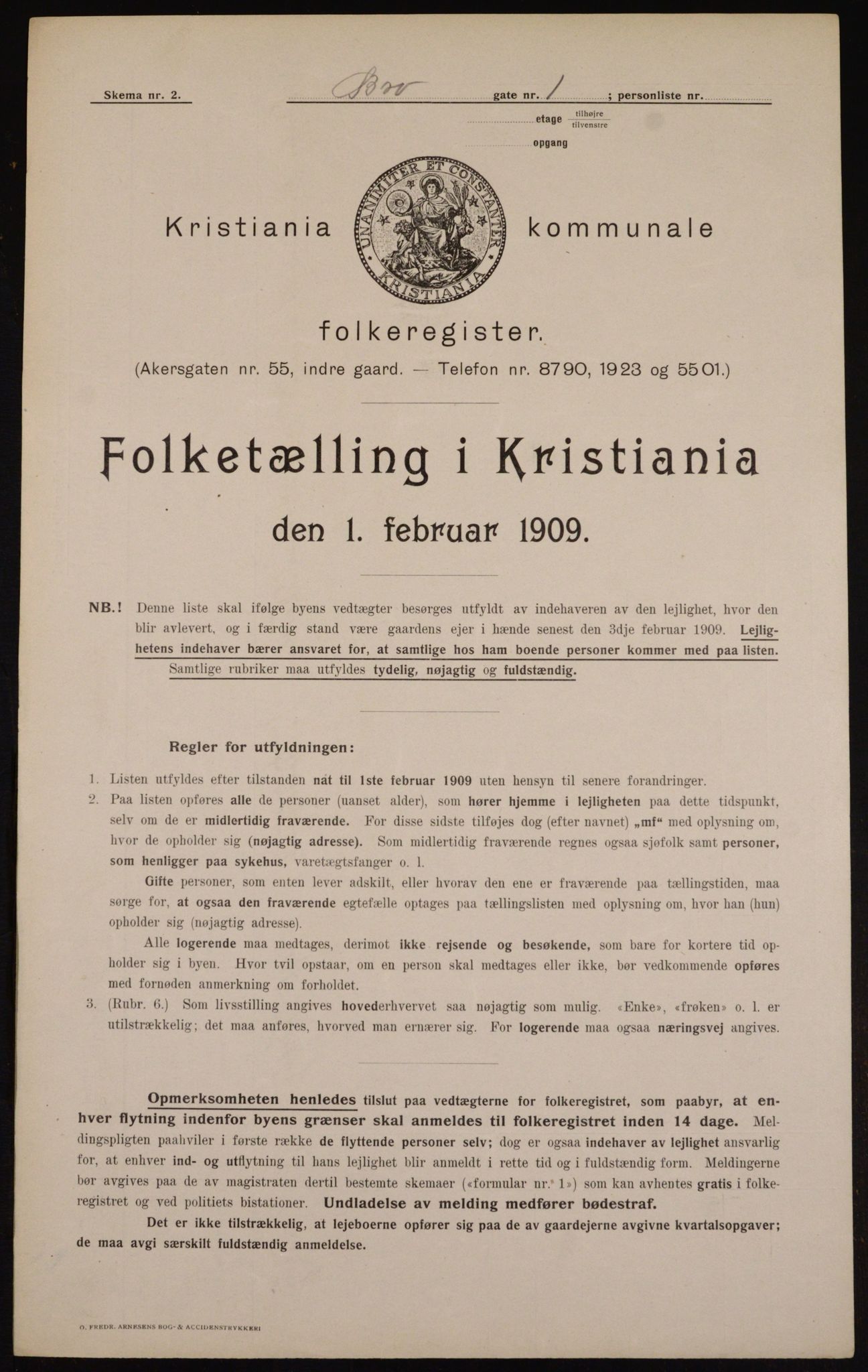 OBA, Kommunal folketelling 1.2.1909 for Kristiania kjøpstad, 1909, s. 9013