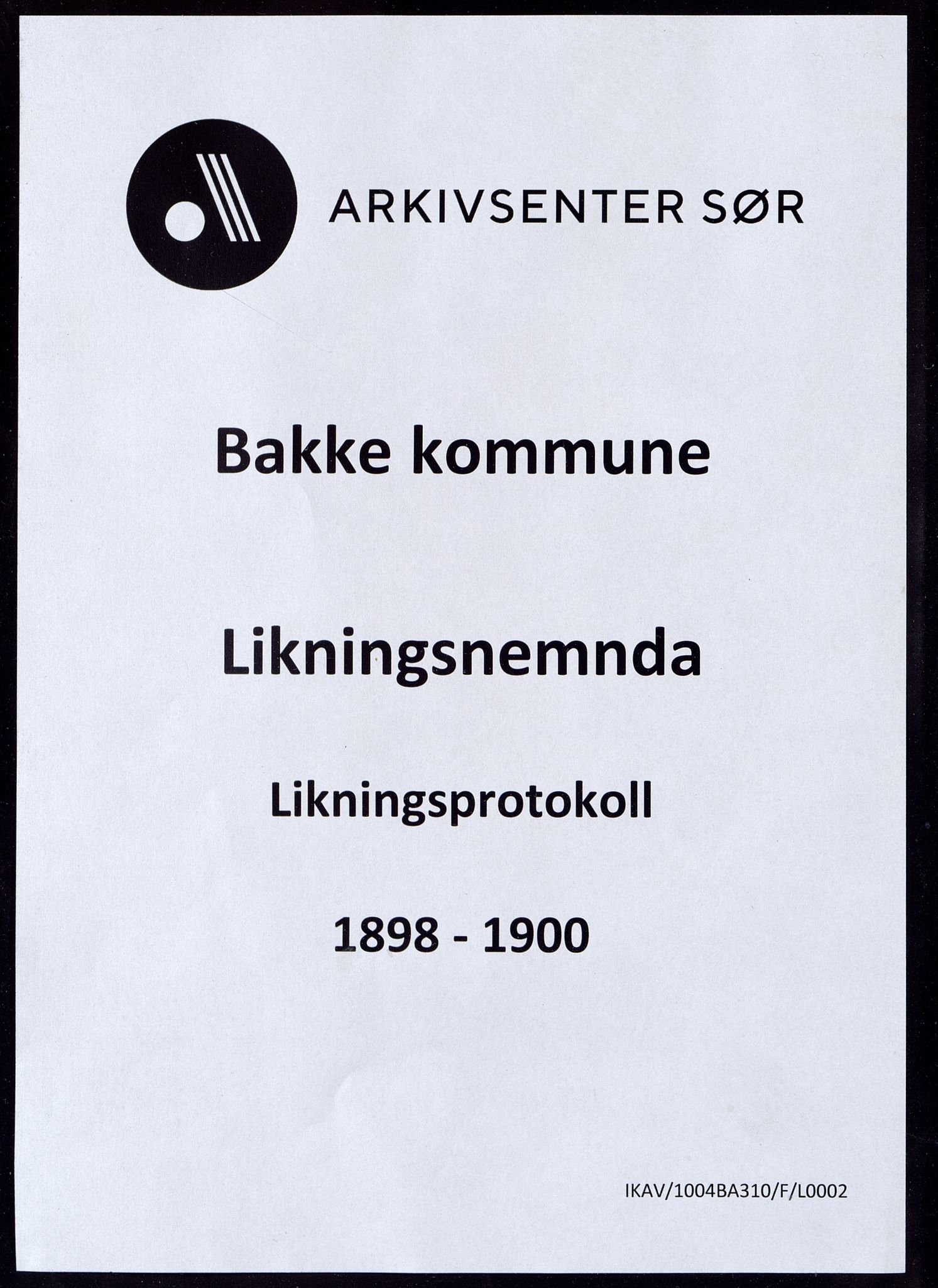 Bakke kommune - Likningsnemnda, IKAV/1004BA310/F/L0002: Likningsprotokoll, 1898-1900