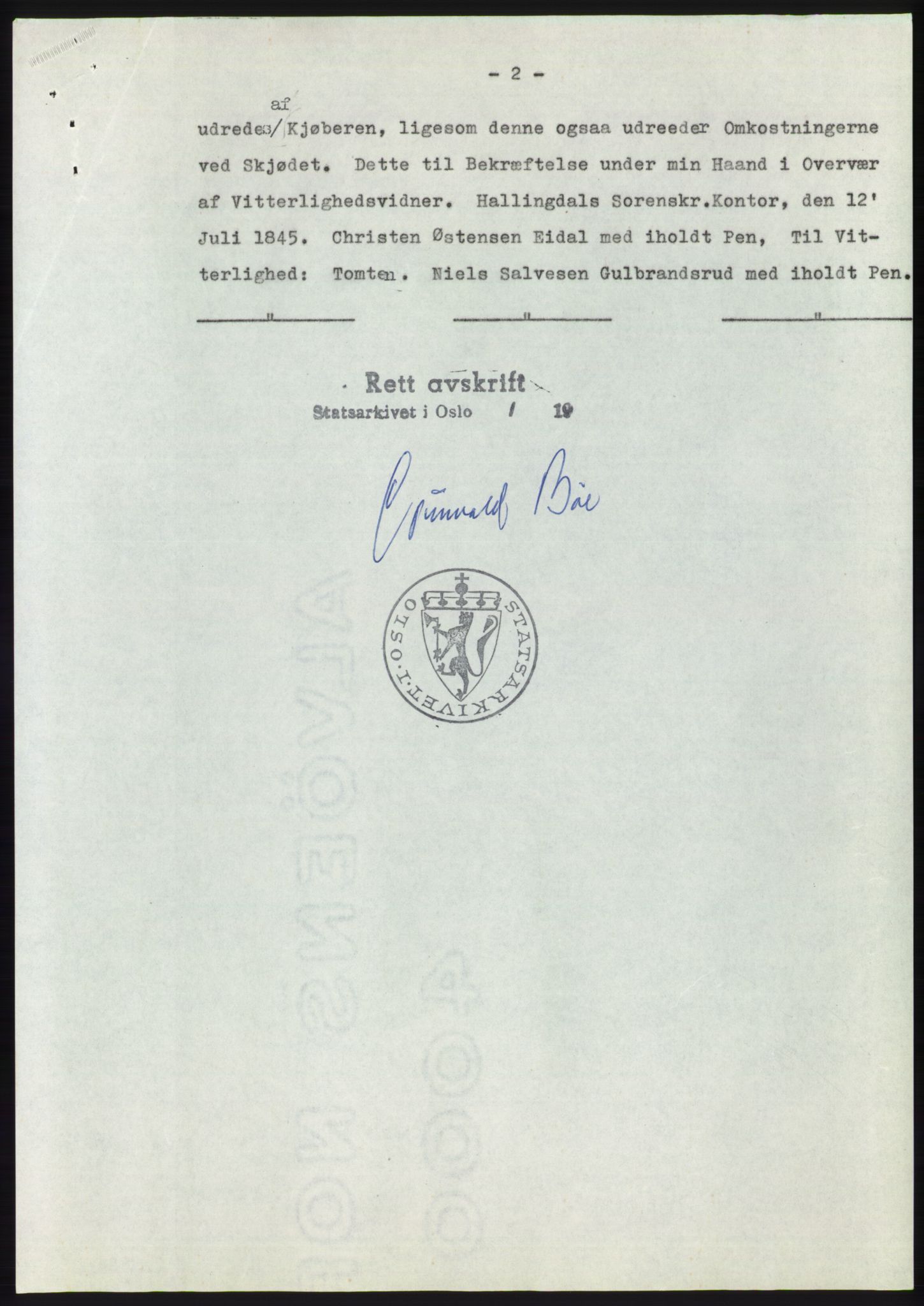 Statsarkivet i Kongsberg, AV/SAKO-A-0001/E/Ee/L0008: Avskrifter, SAO jnr. 1203/1956 - 344/1957, 1956-1957, s. 197