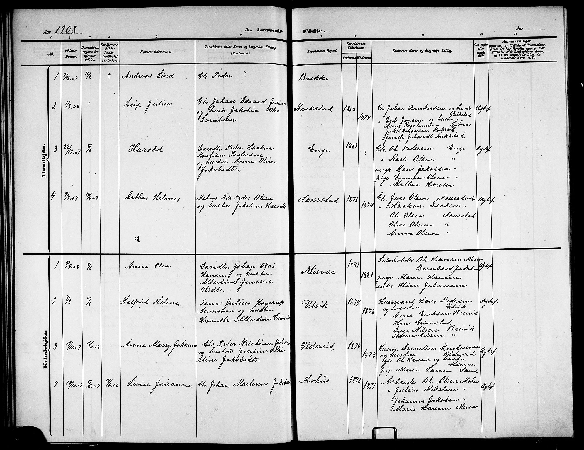 Ministerialprotokoller, klokkerbøker og fødselsregistre - Nordland, AV/SAT-A-1459/852/L0756: Klokkerbok nr. 852C07, 1902-1916