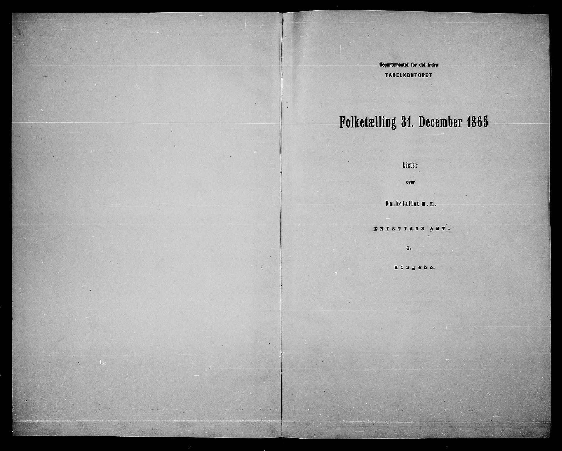 RA, Folketelling 1865 for 0520P Ringebu prestegjeld, 1865, s. 3