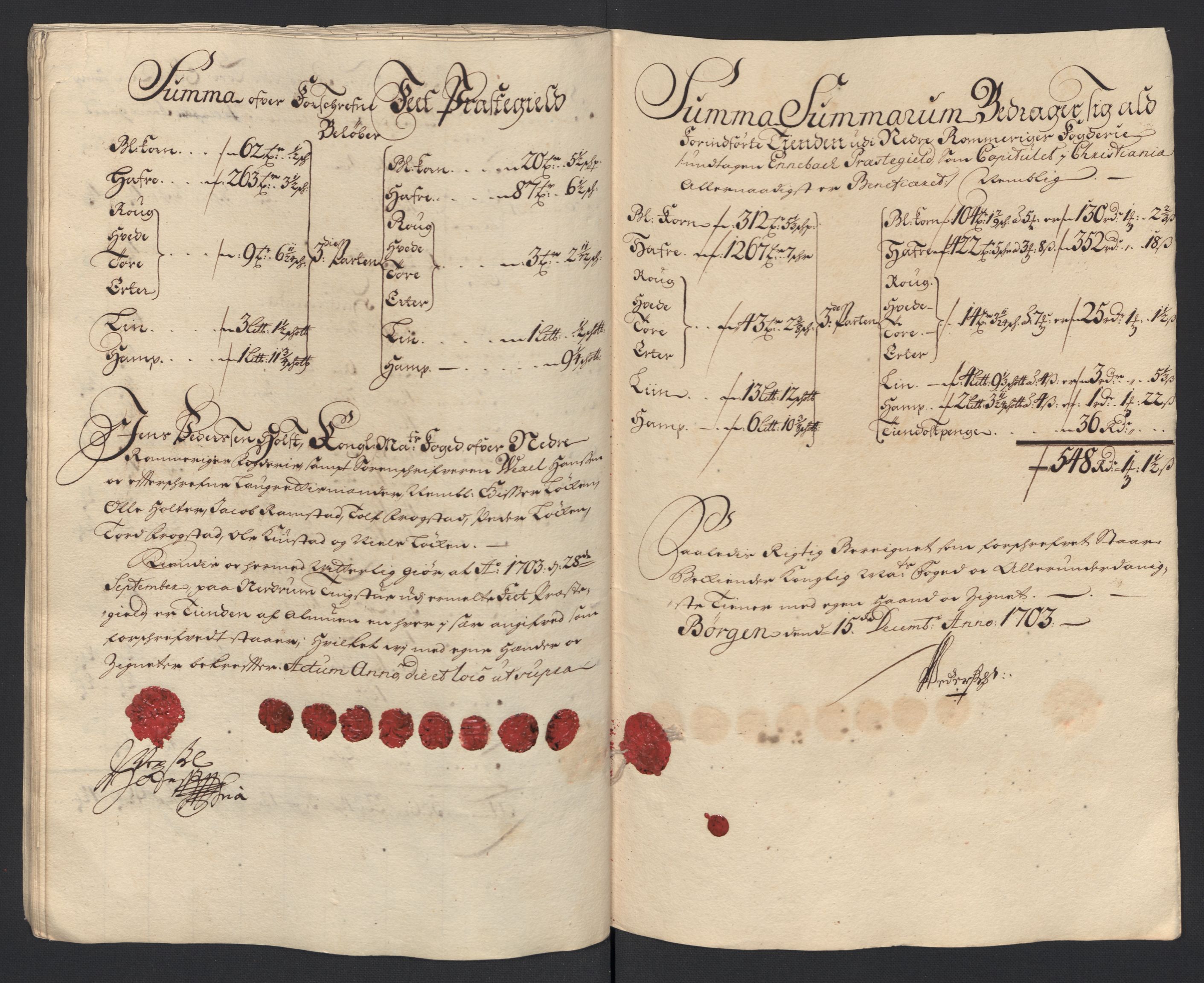 Rentekammeret inntil 1814, Reviderte regnskaper, Fogderegnskap, AV/RA-EA-4092/R11/L0586: Fogderegnskap Nedre Romerike, 1703, s. 47