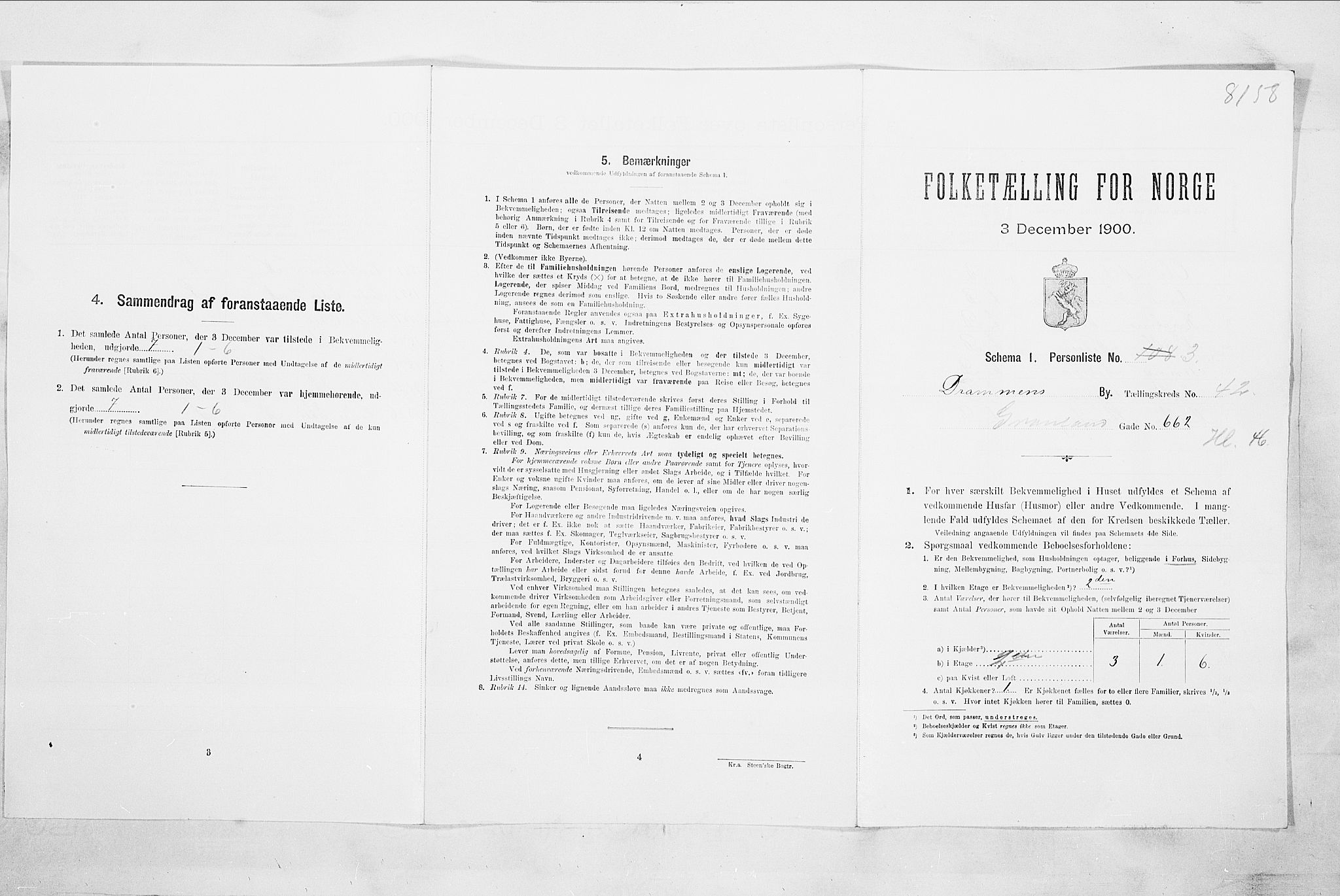 RA, Folketelling 1900 for 0602 Drammen kjøpstad, 1900, s. 7826