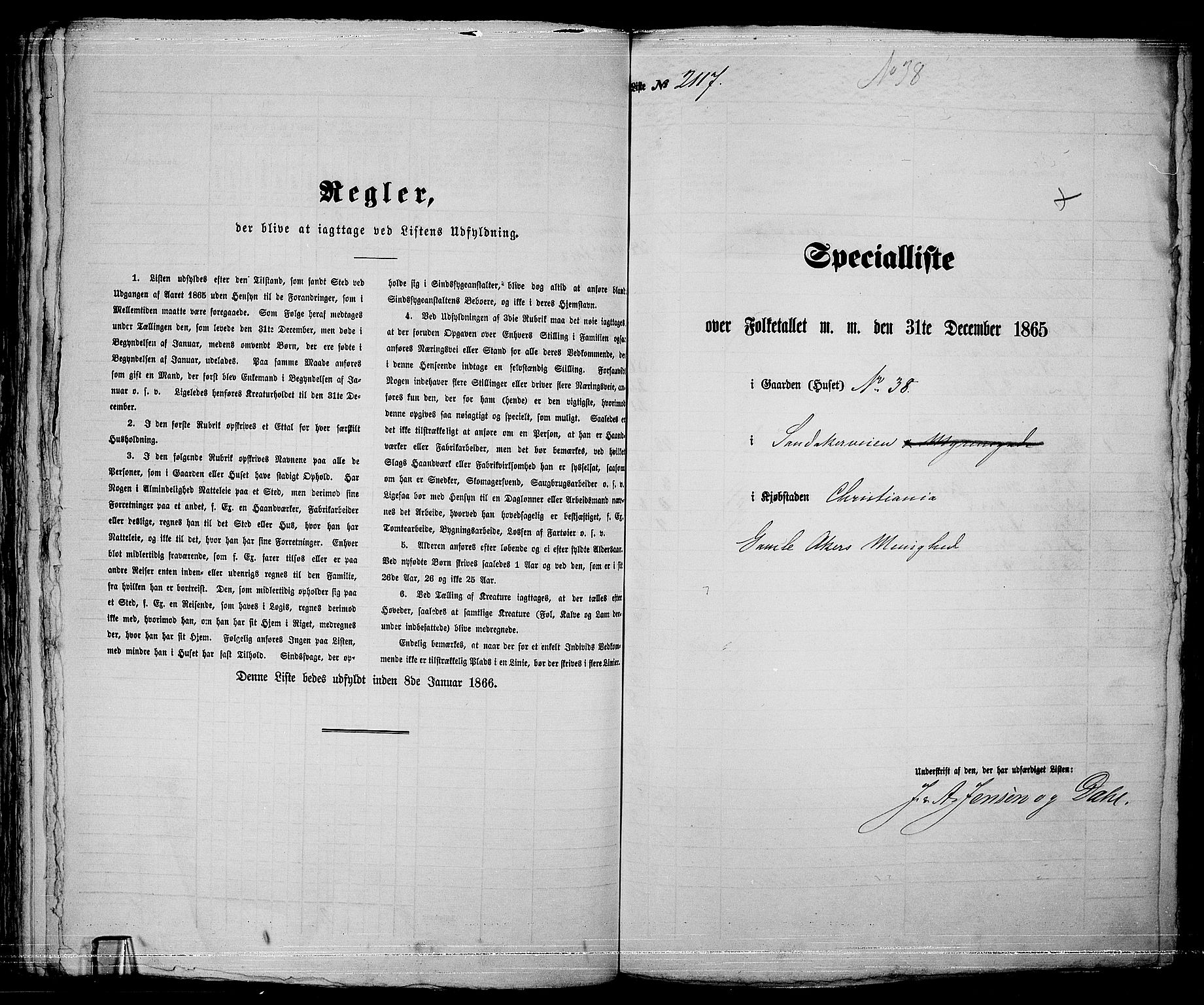 RA, Folketelling 1865 for 0301 Kristiania kjøpstad, 1865, s. 4723